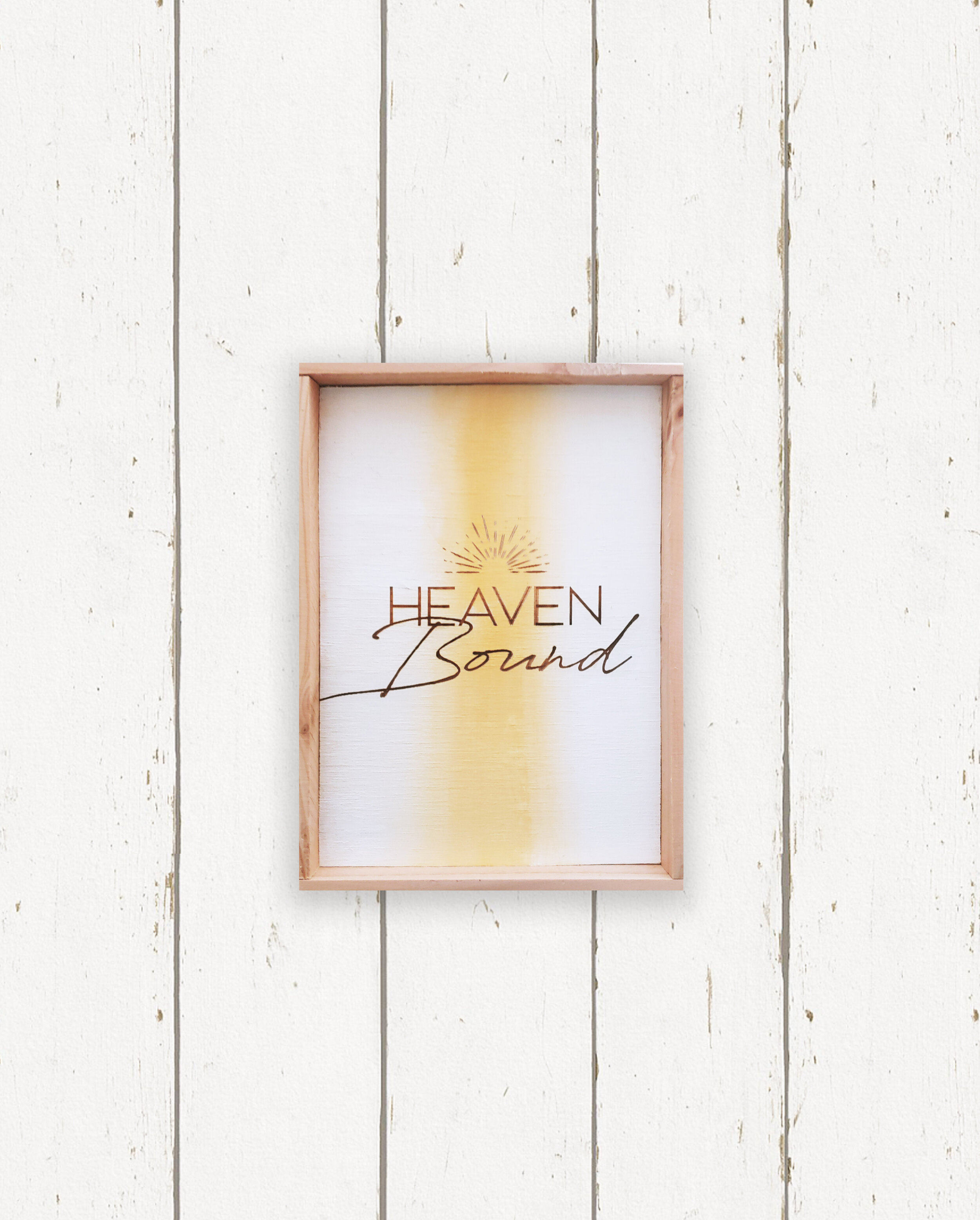 Wholesale + Heaven Bound Golden Hand Painted Sign (Quantity of 6)