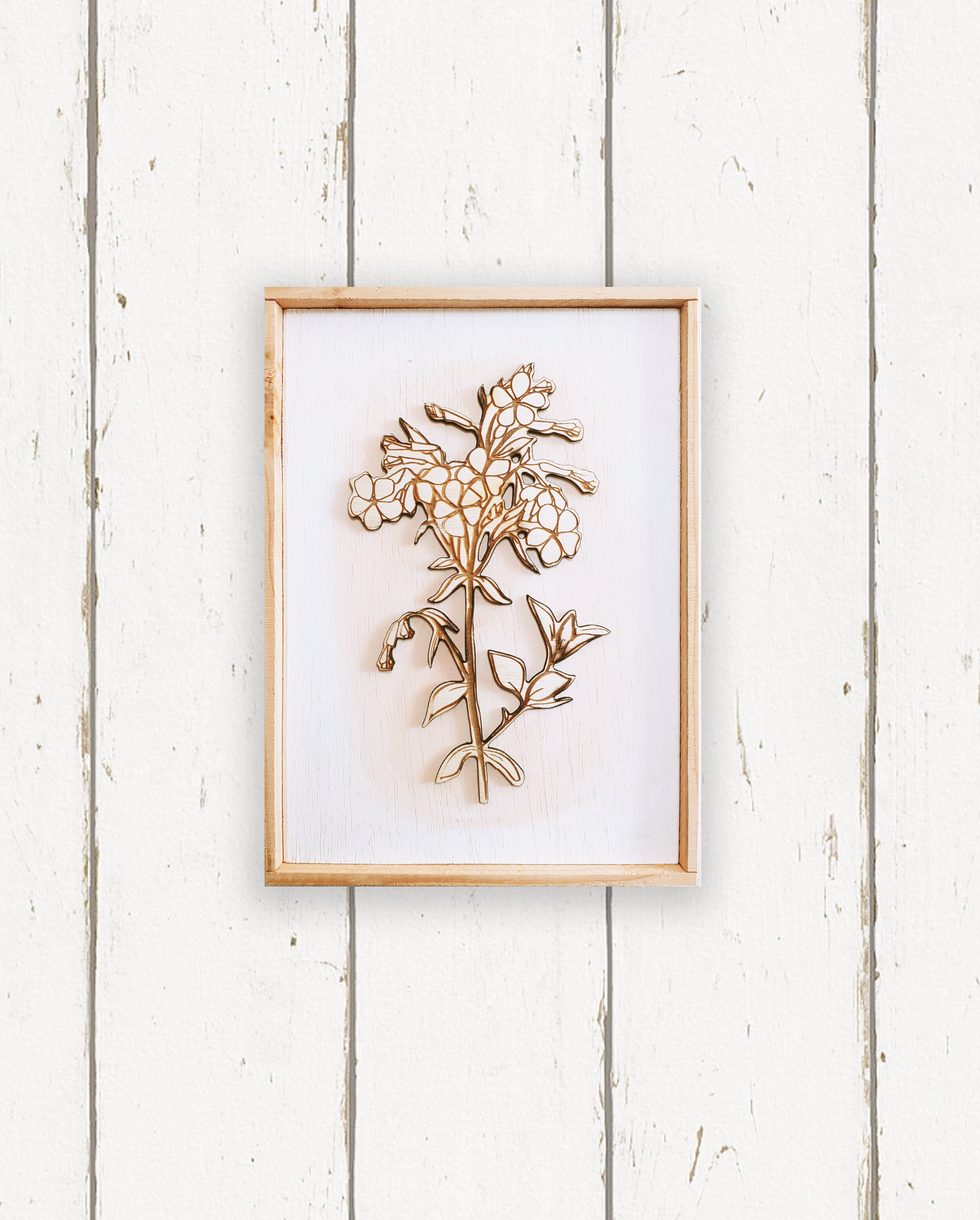 Wholesale + Taupe Wildflower Hand Painted Sign (Quantity of 5)