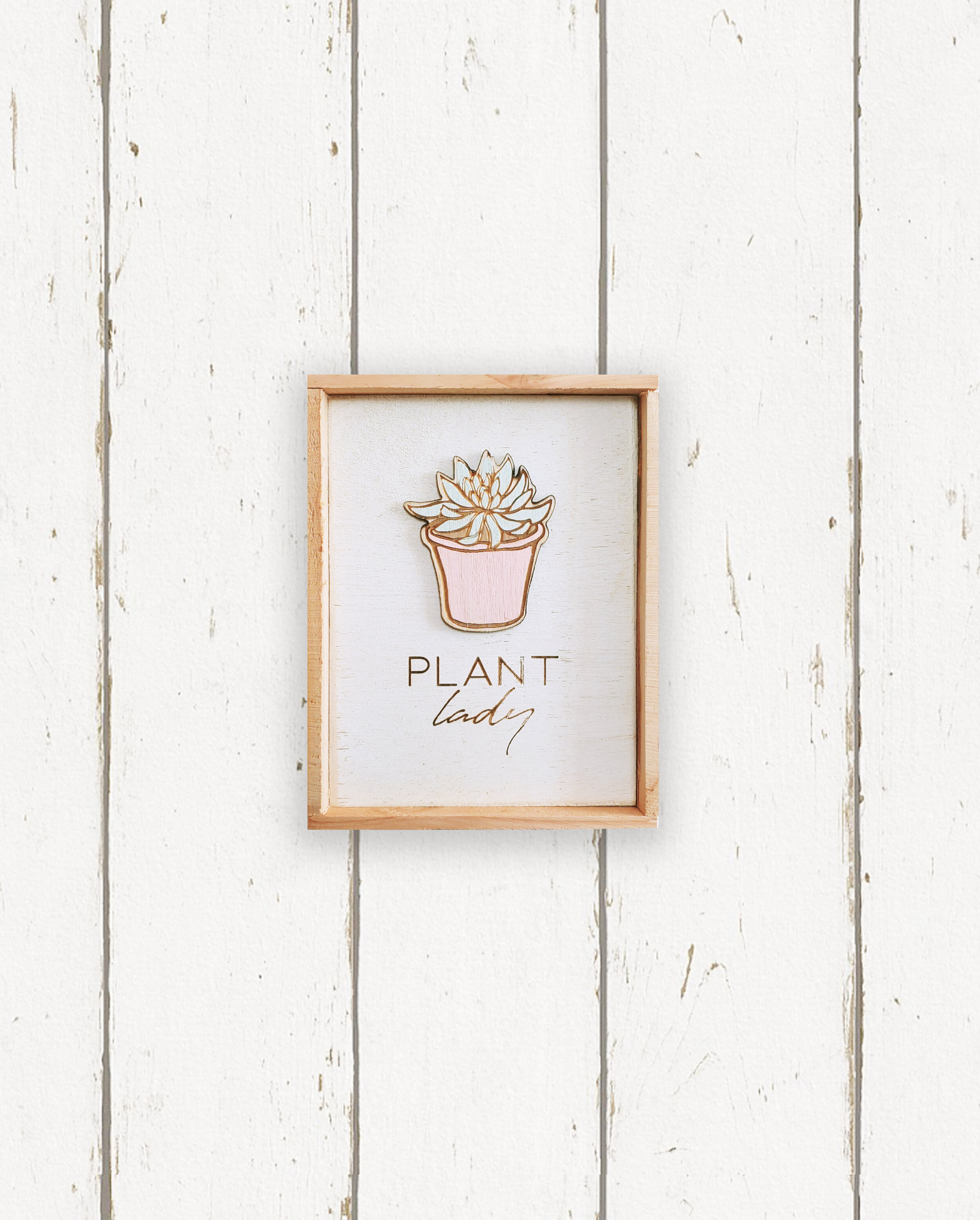 Wholesale + Plant Lady Hand Painted Succulent Sign (Quantity of 6)