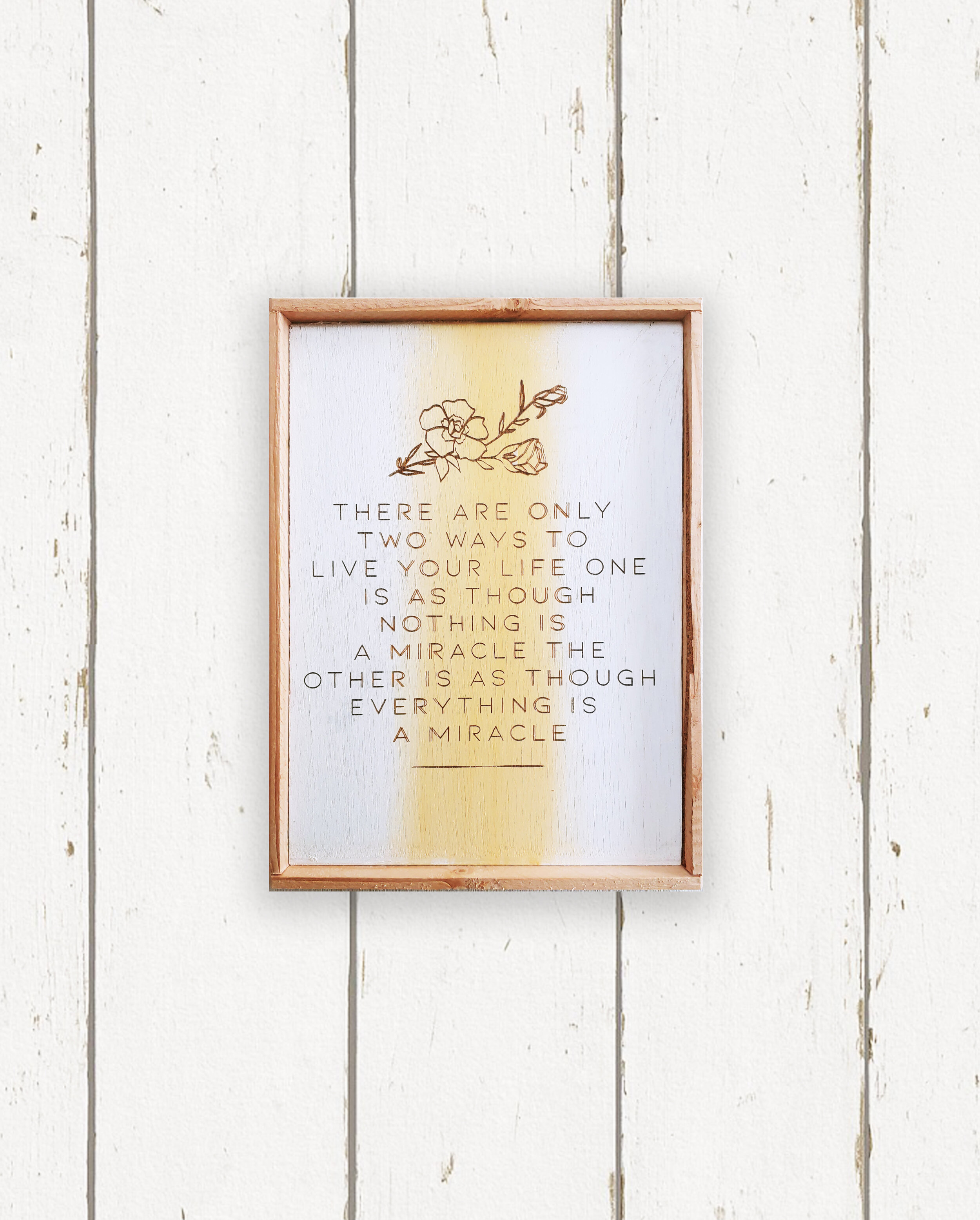 Wholesale + Life is A Miracle Hand Painted Sign (Quantity of 5)