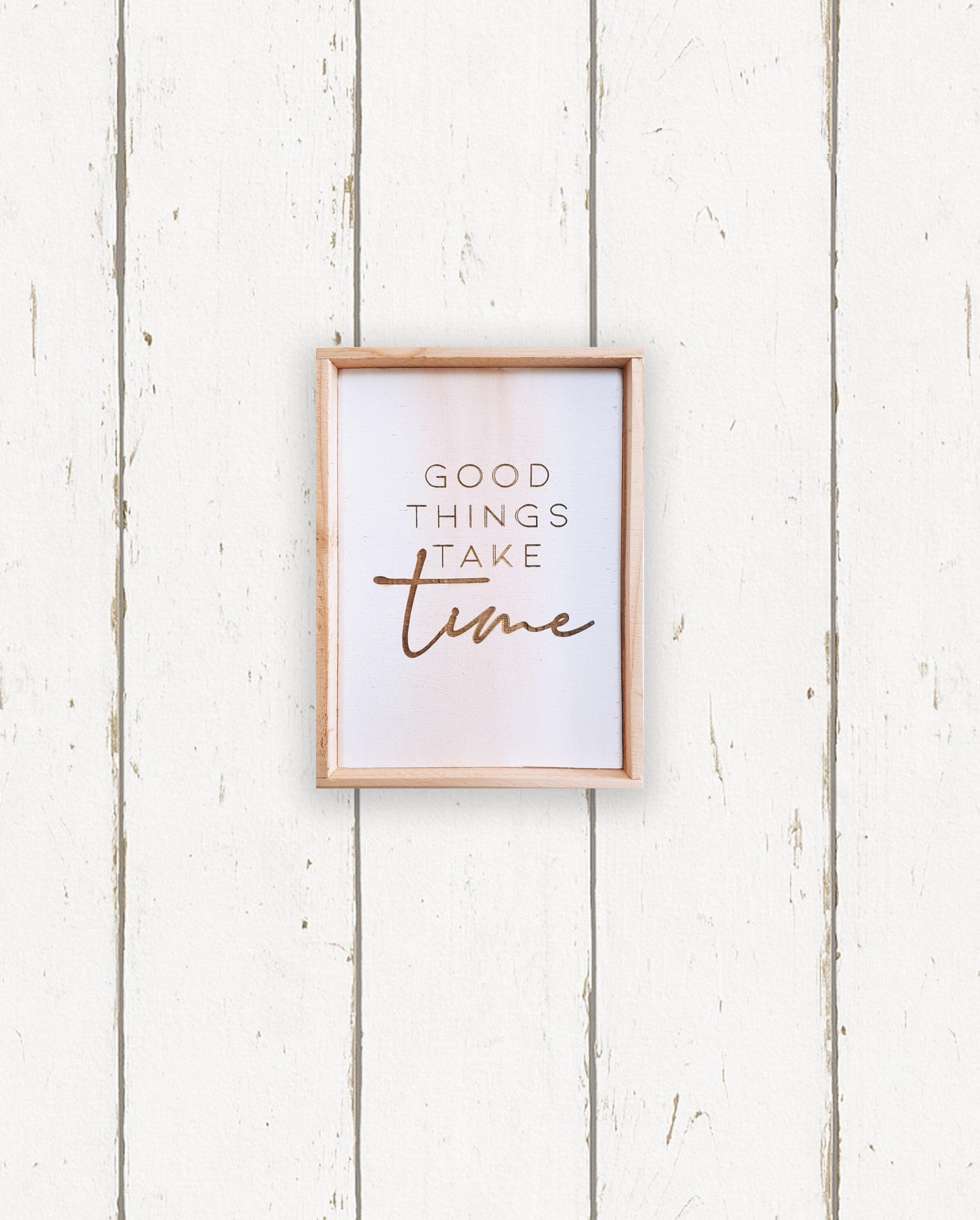 Wholesale + Good Things Take Time Hand Painted Sign (Quantity of 6)