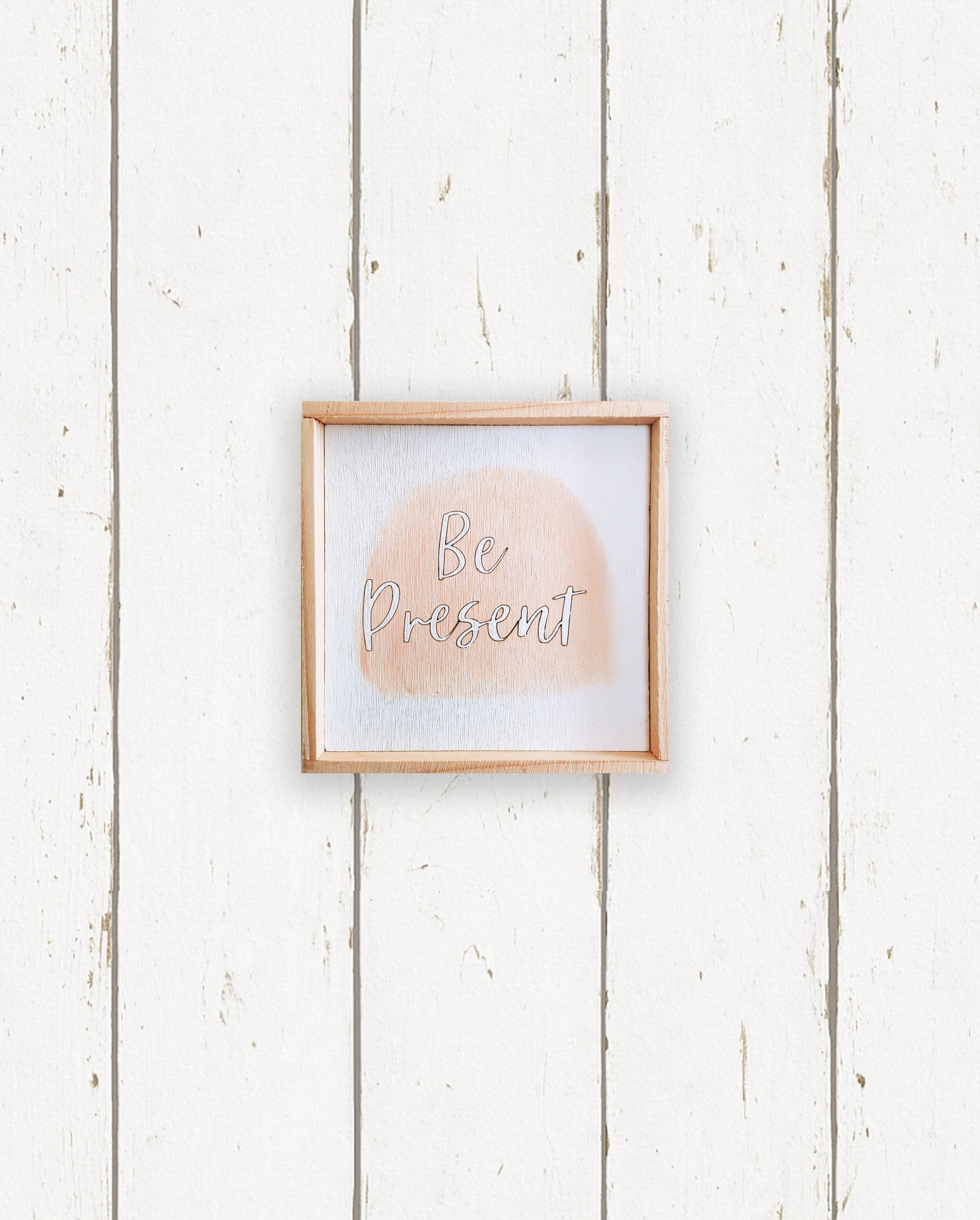 Wholesale + Be Present Taupe Arch Hand Painted Sign (Quantity of 6)