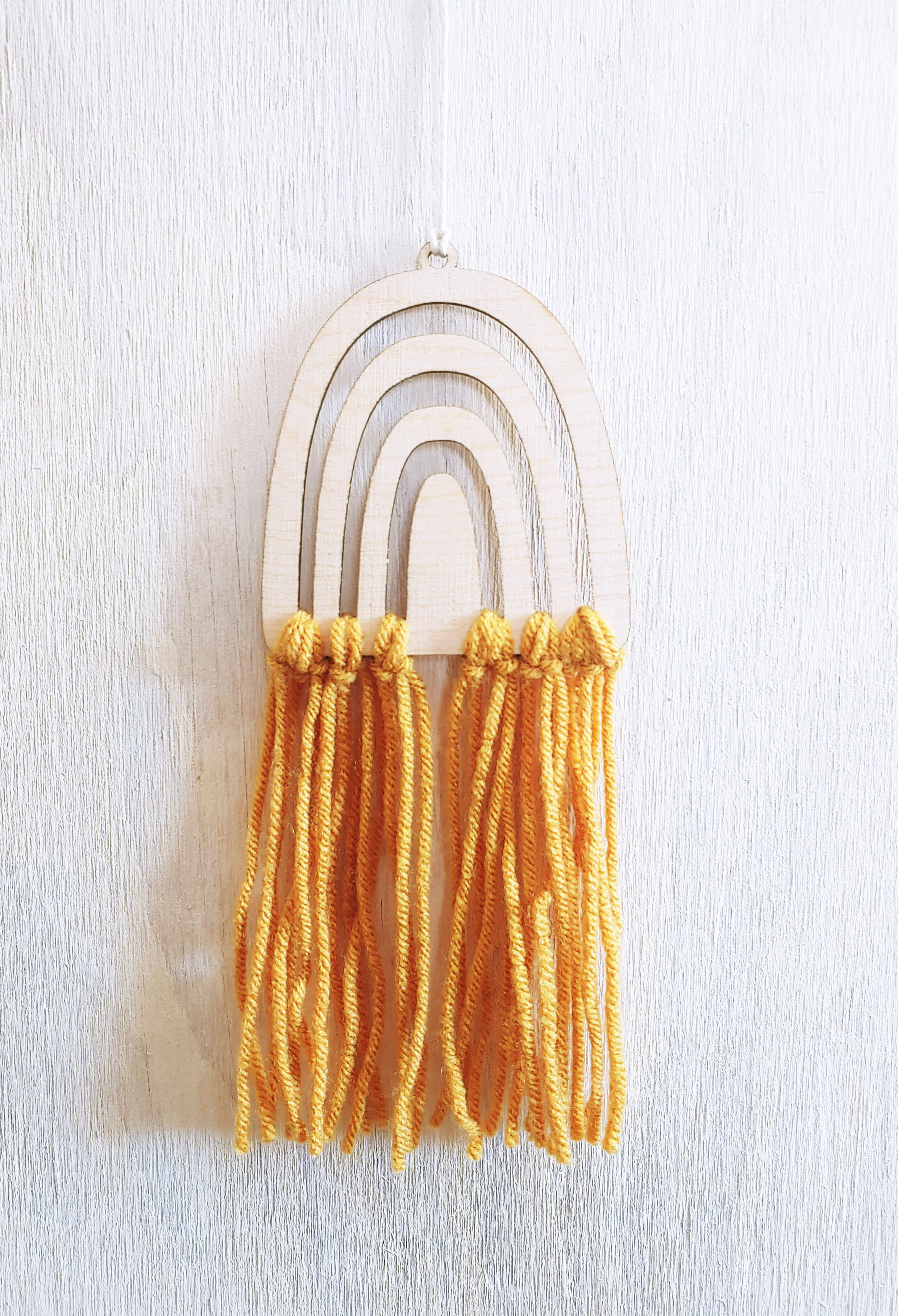 Wholesale + Medium Rainbow Arch with Fringe Wall Hanging + Burnt Ochre (Quantity of 5)