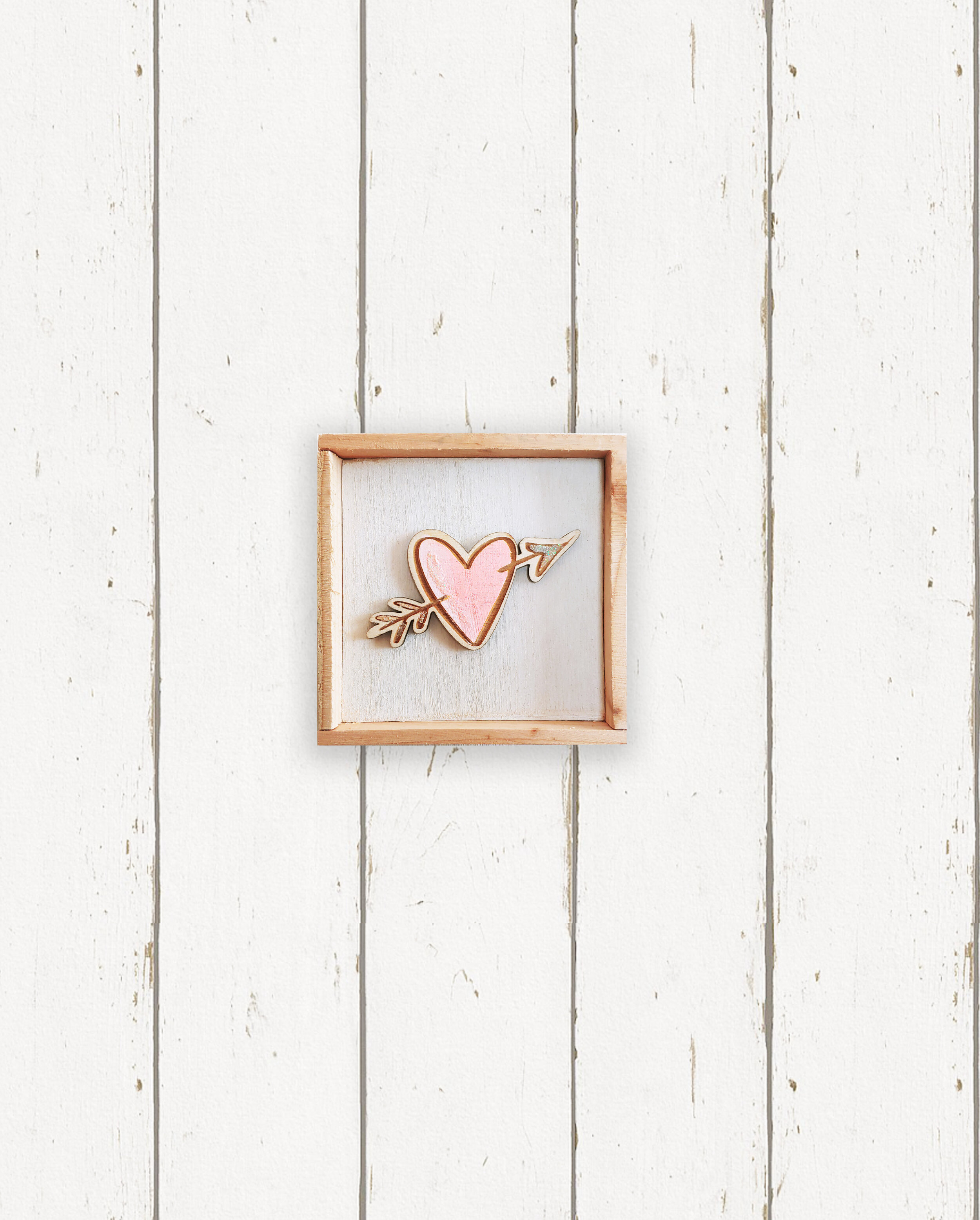 Wholesale + Heart Arrow Hand Painted Sign (Quantity of 6)