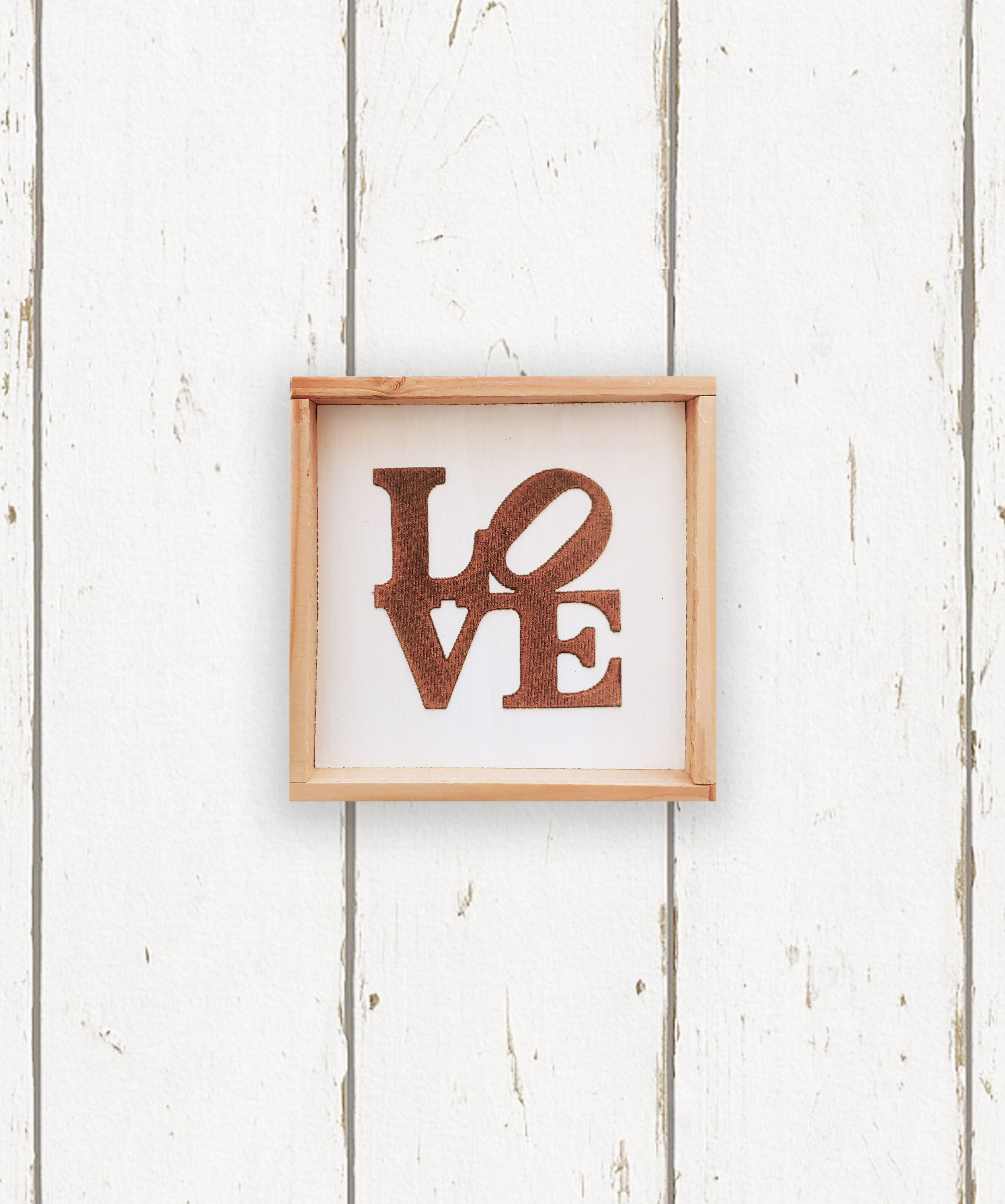Wholesale + Hand Painted Tan Velvet Love Sign (Quantity of 6)
