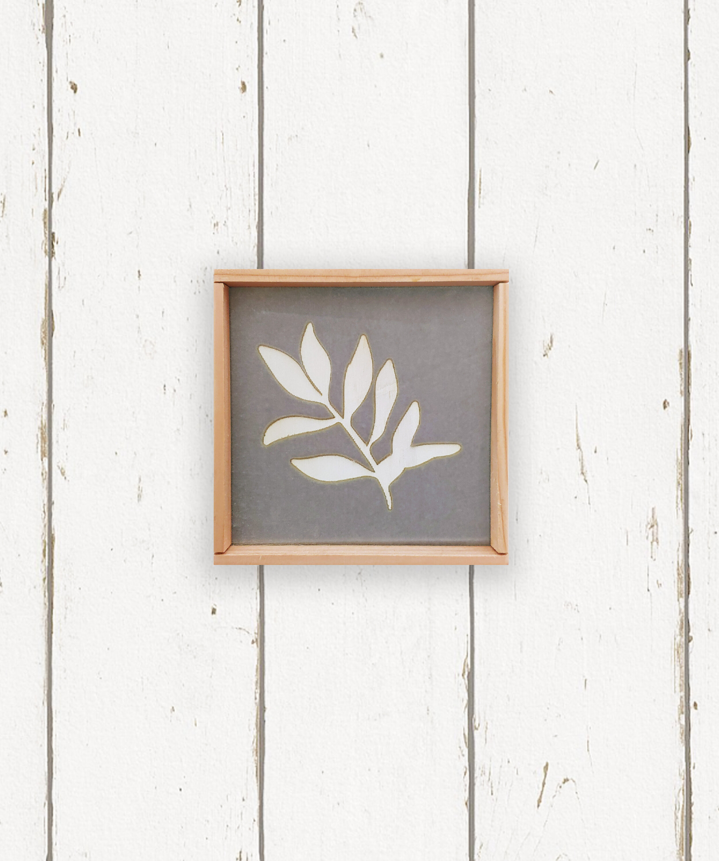 Wholesale + Grey Velvet Mini Botanical Sign (Quantity of 6)