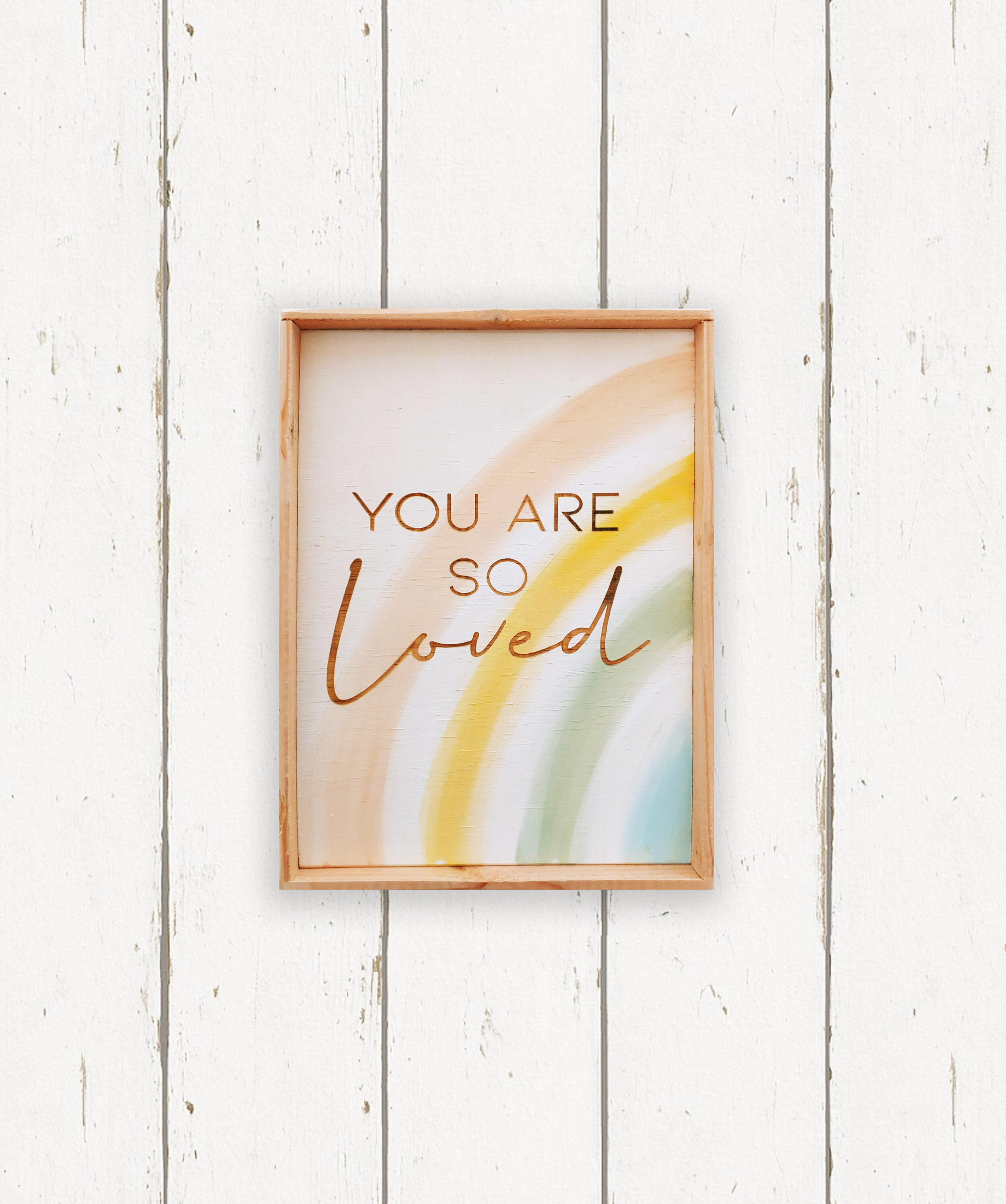 Wholesale + You are So Loved Hand Painted Rainbow Sign (Quantity of 5)