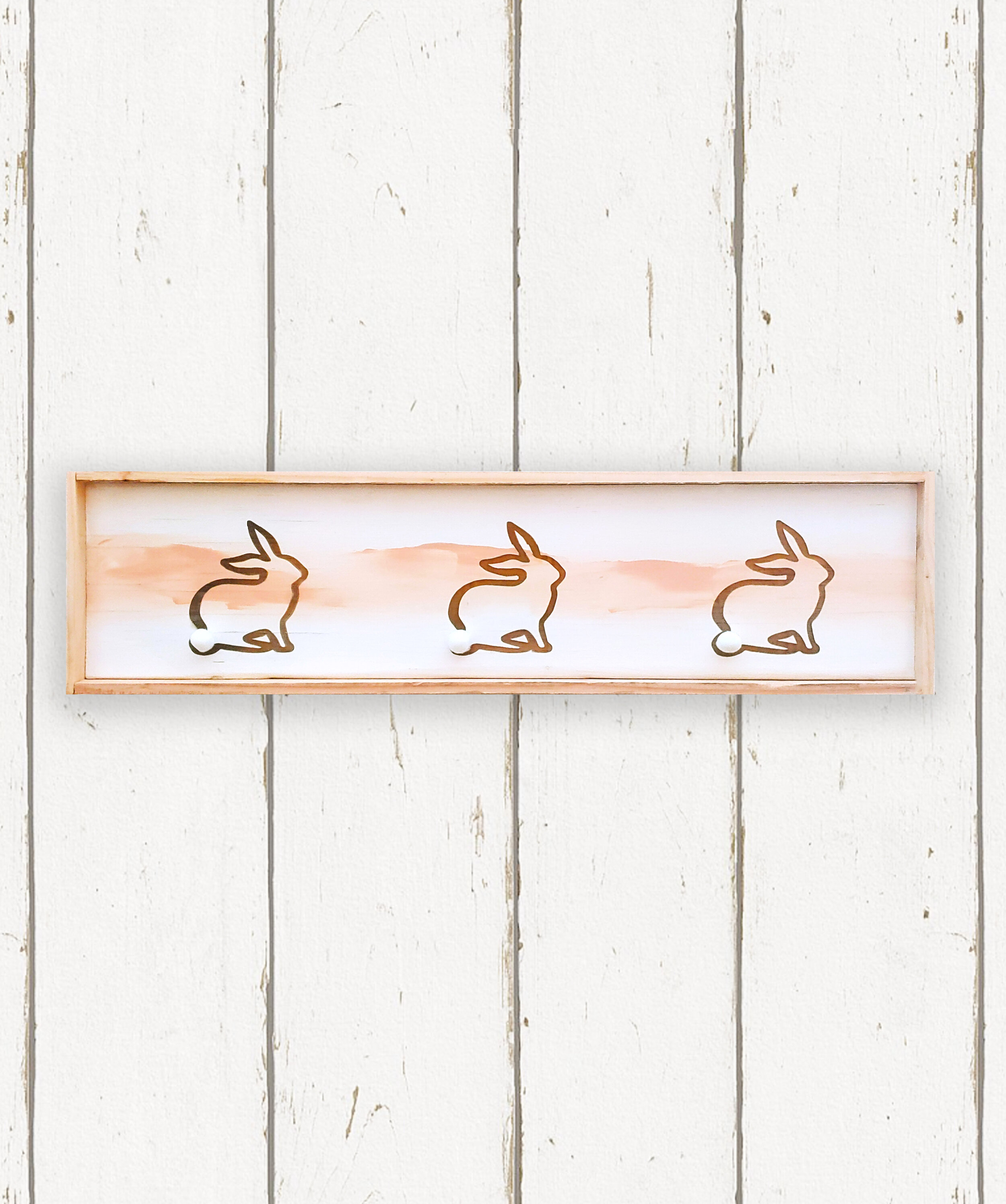Wholesale + 3 Bunnies Hand Painted Sign  (Quantity of 5)