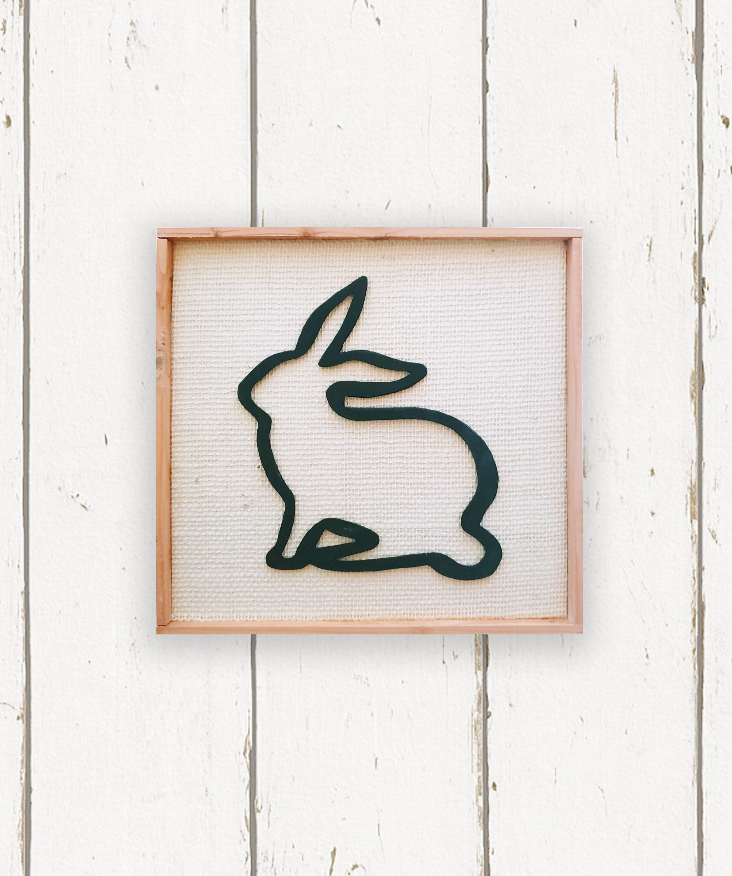 Wholesale + Large Burlap Bunny Rabbit Sign (Quantity of 5)