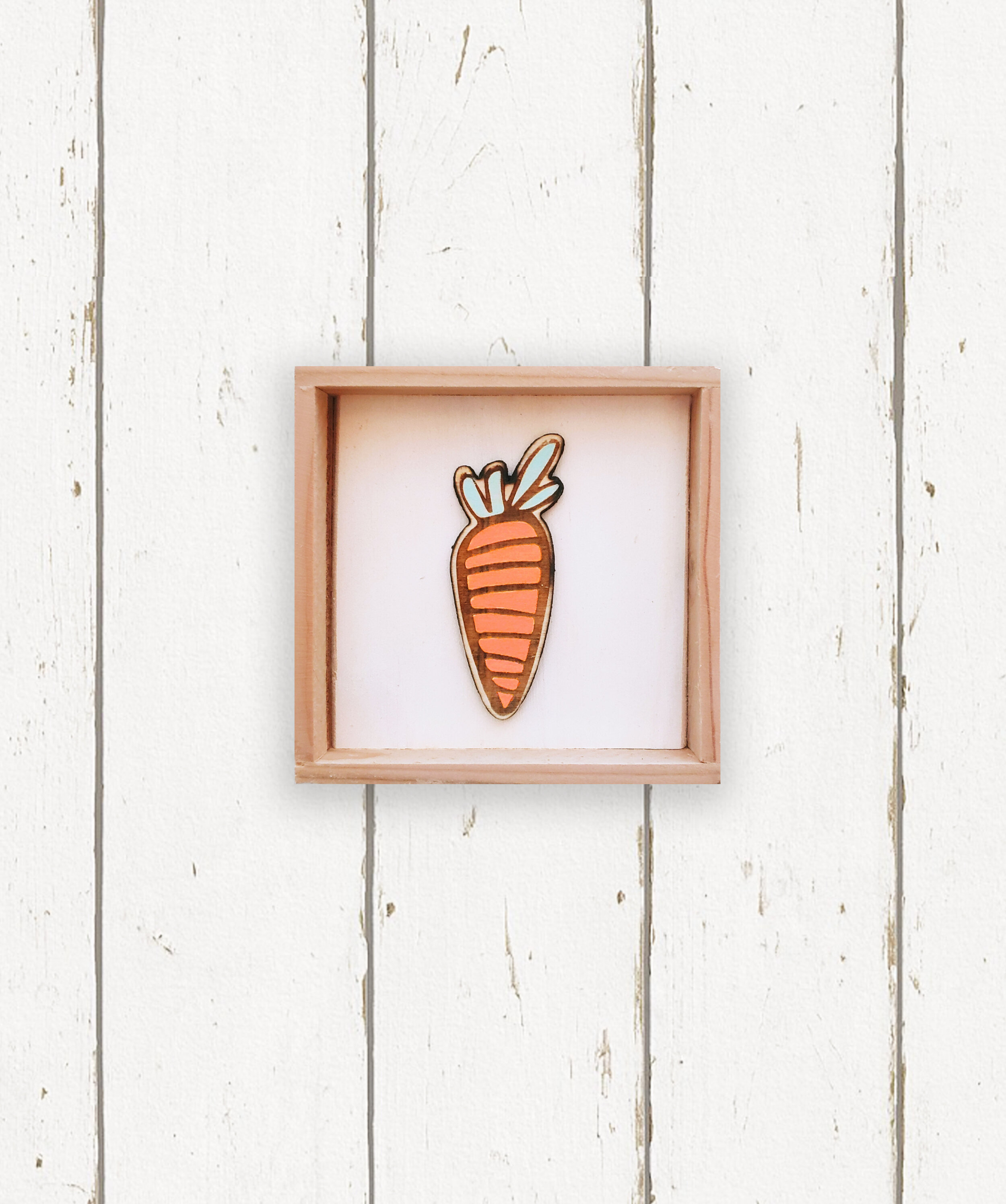 Wholesale + Hand Painted Easter Bunny Carrot Sign (Quantity of 6)