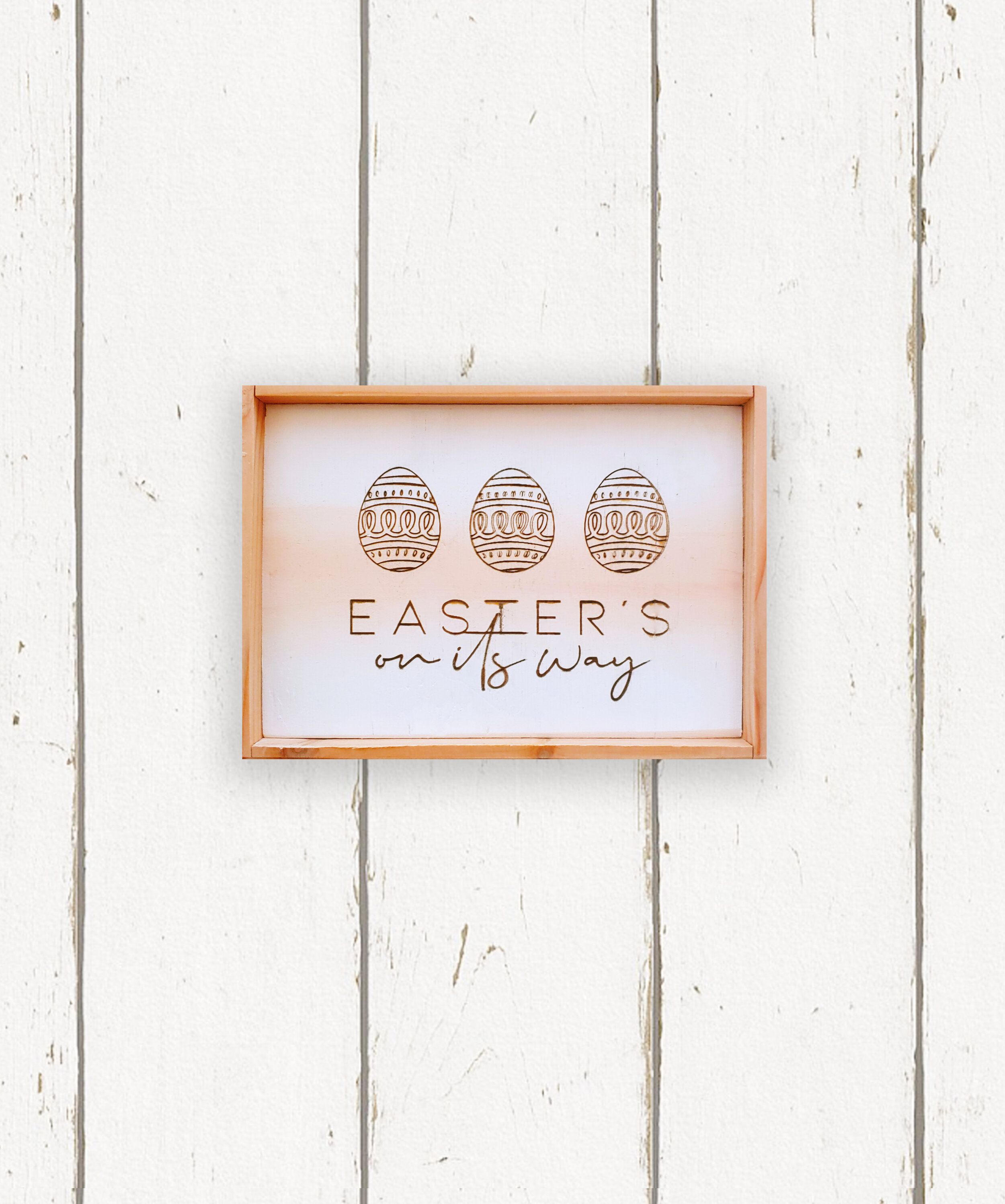 Wholesale + Easter's On Its Way Easter Egg Sign (Quantity of 6)