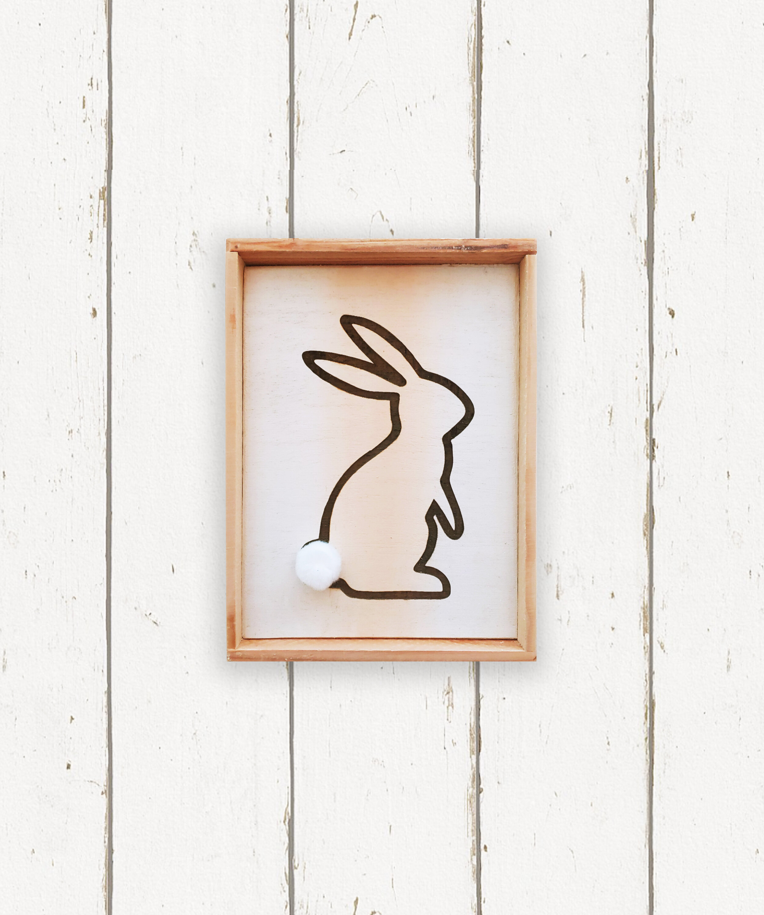 Wholesale + Hand Painted Easter Bunny Pink Sign - Tall (Quantity of 6)