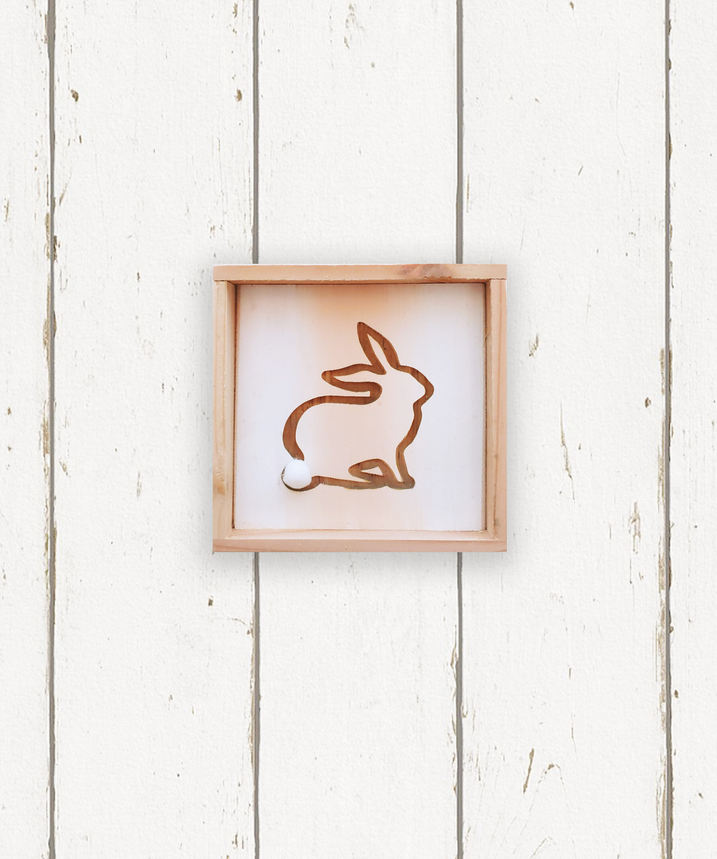 Wholesale + Hand Painted Easter Bunny Sign (Quantity of 6)