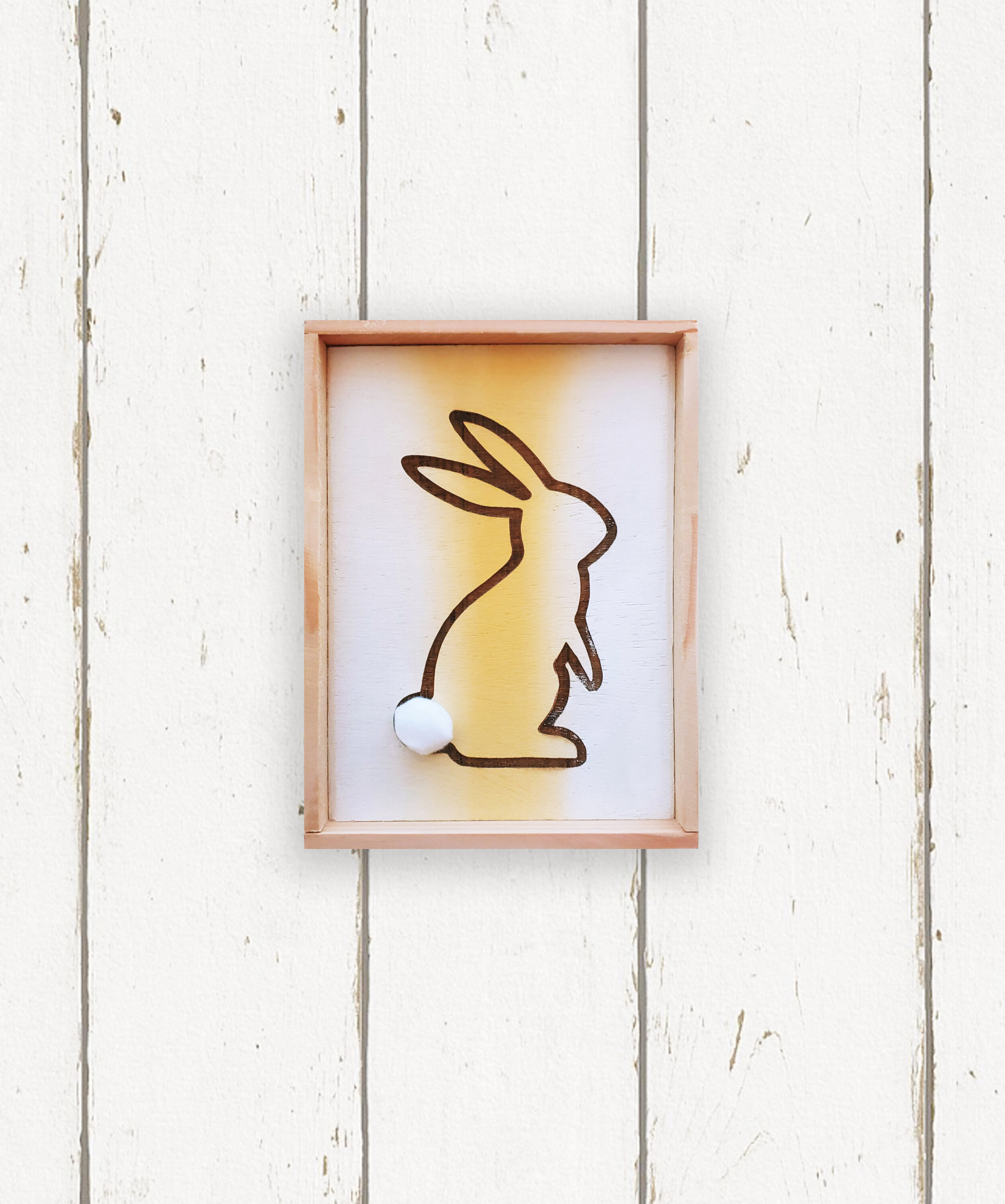 Wholesale + Hand Painted Tall Easter Bunny - Yellow (Quantity of 6)