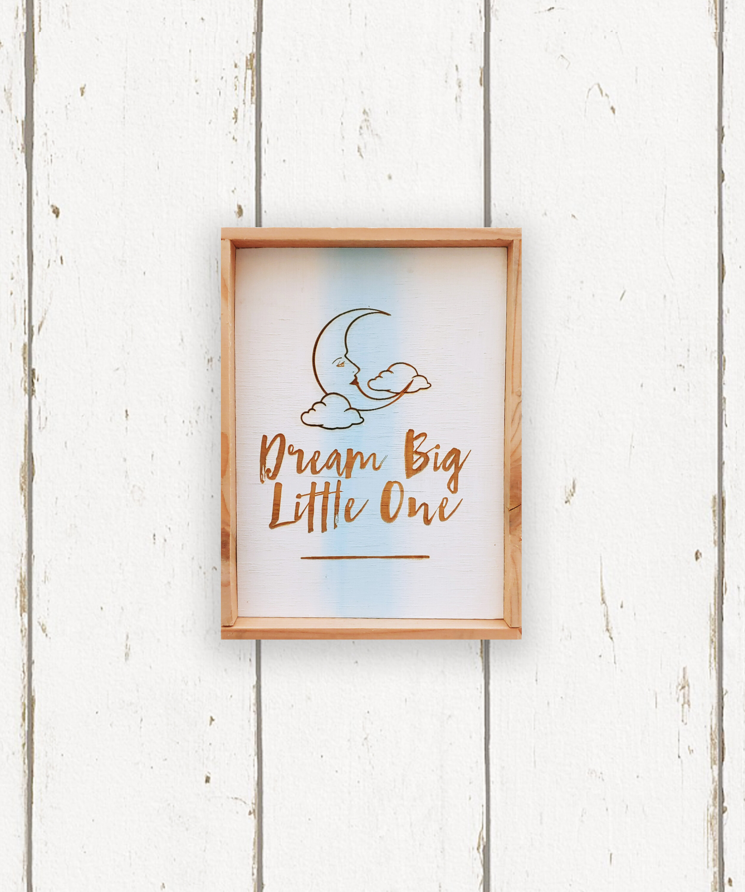 Wholesale + Dream Big Little One - Hand Painted Sign - Blue (Quantity of 6)