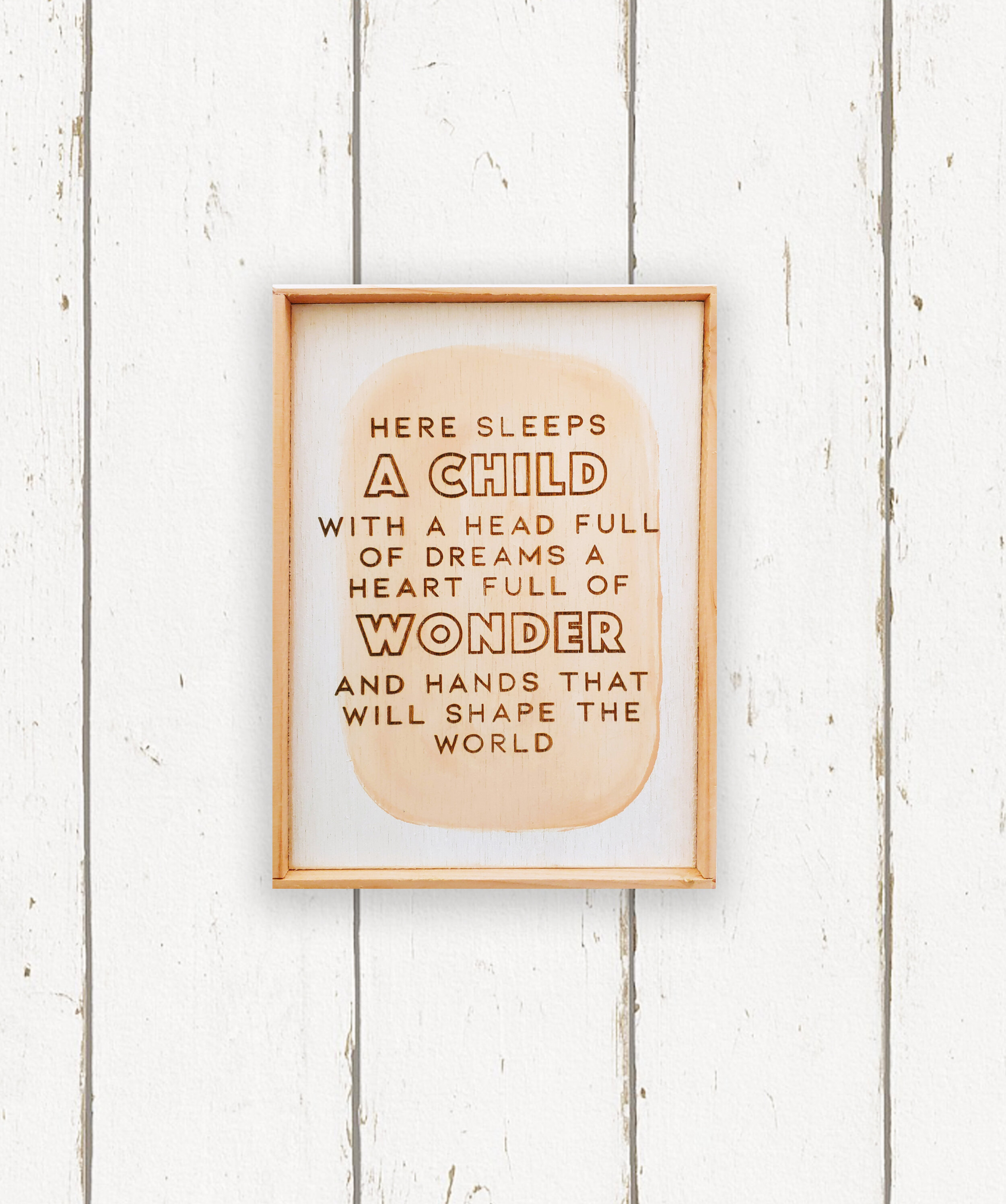 Wholesale + Here Sleeps A Child Hand Painted Sign (Quantity of 5)