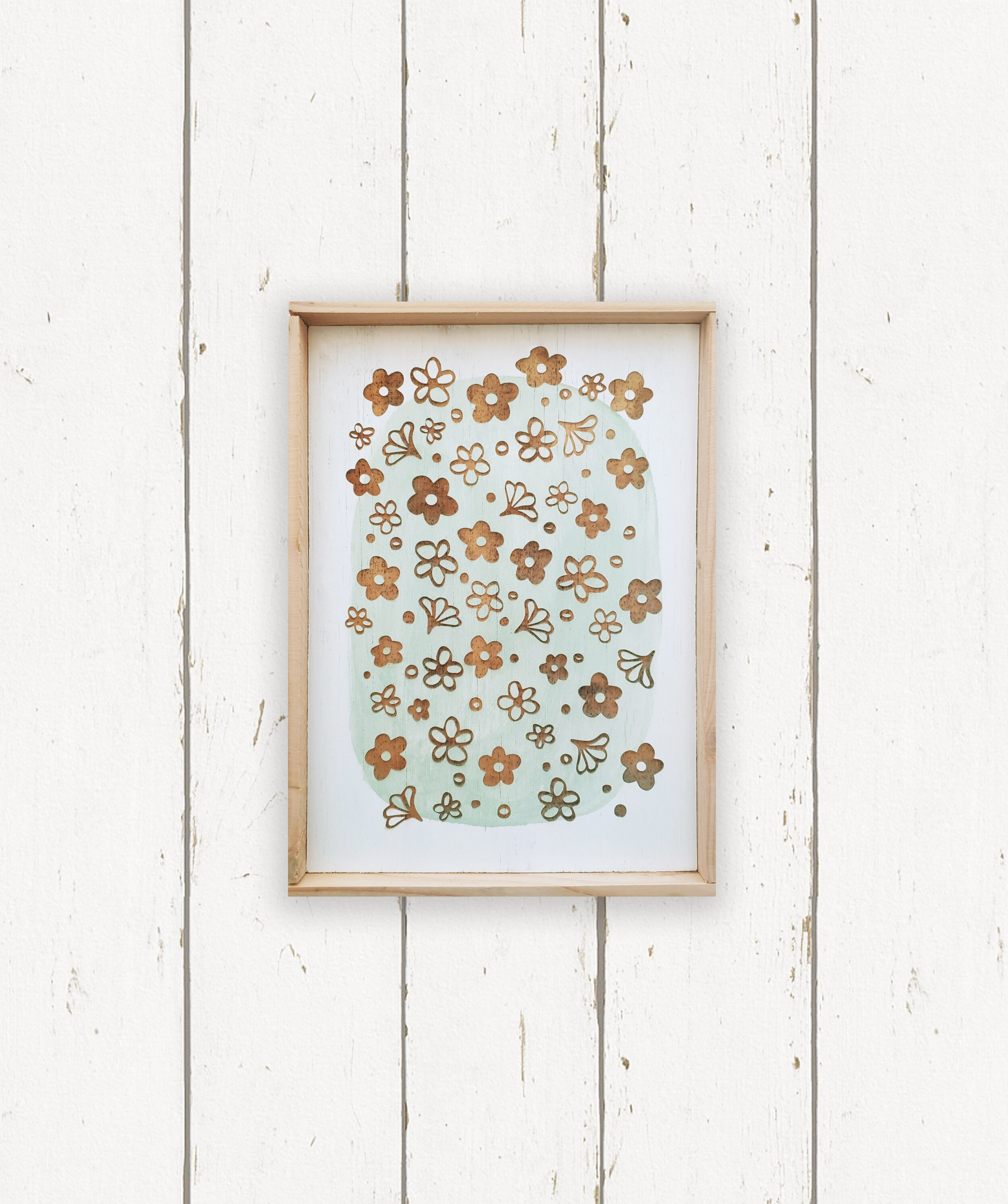 Wholesale + Vintage 70's Floral Print - Hand Painted Sign (Quantity of 5)