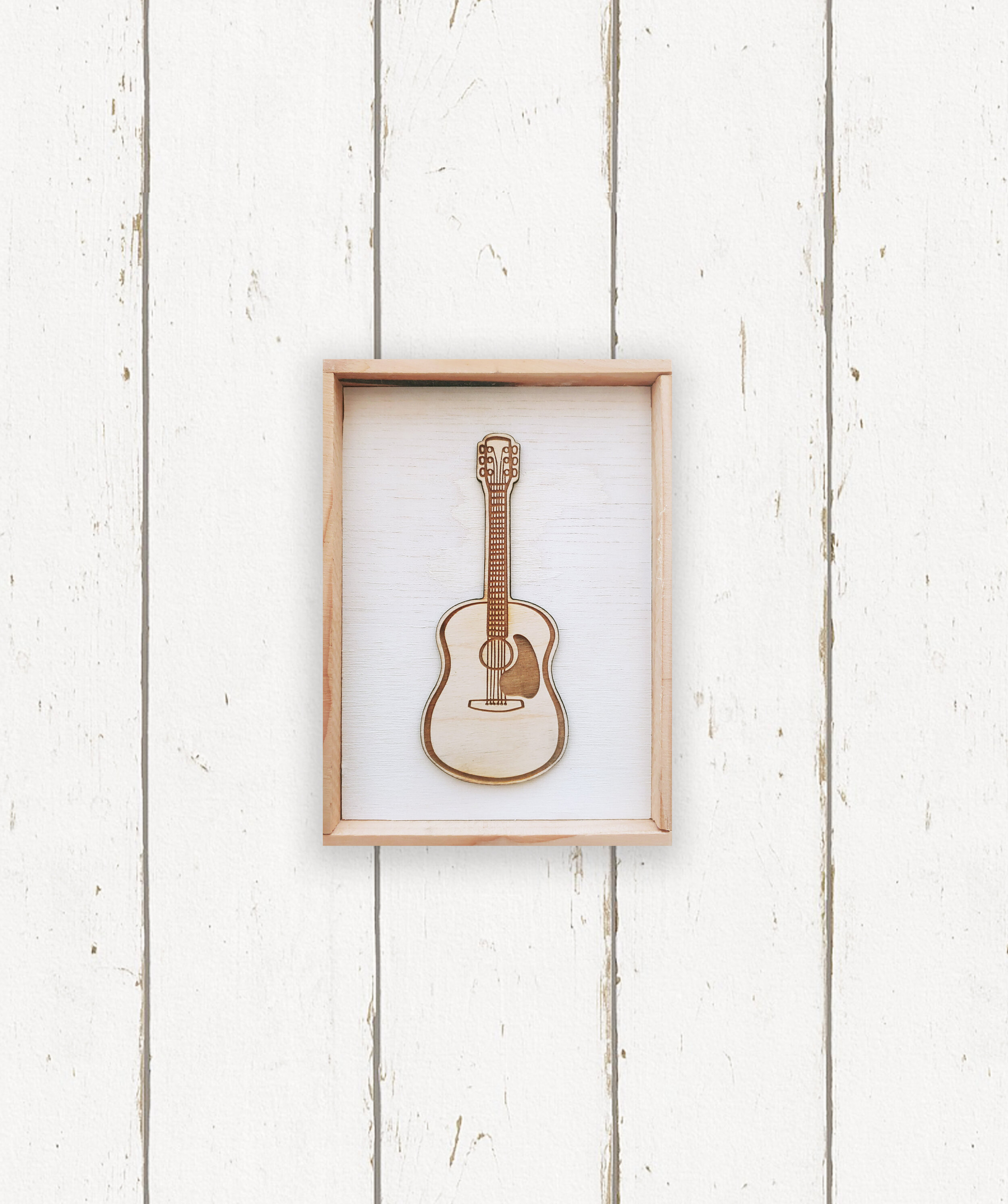 Wholesale + Acoustic Guitar - Hand Painted Sign (Quantity of 6)