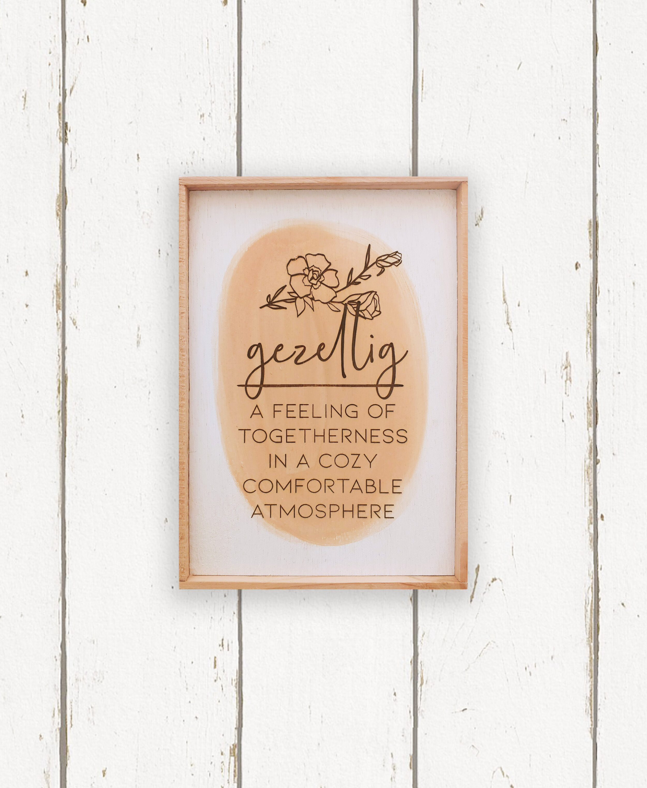 Wholesale + Gezellig Definition Hand Painted Sign (Quantity of 5)