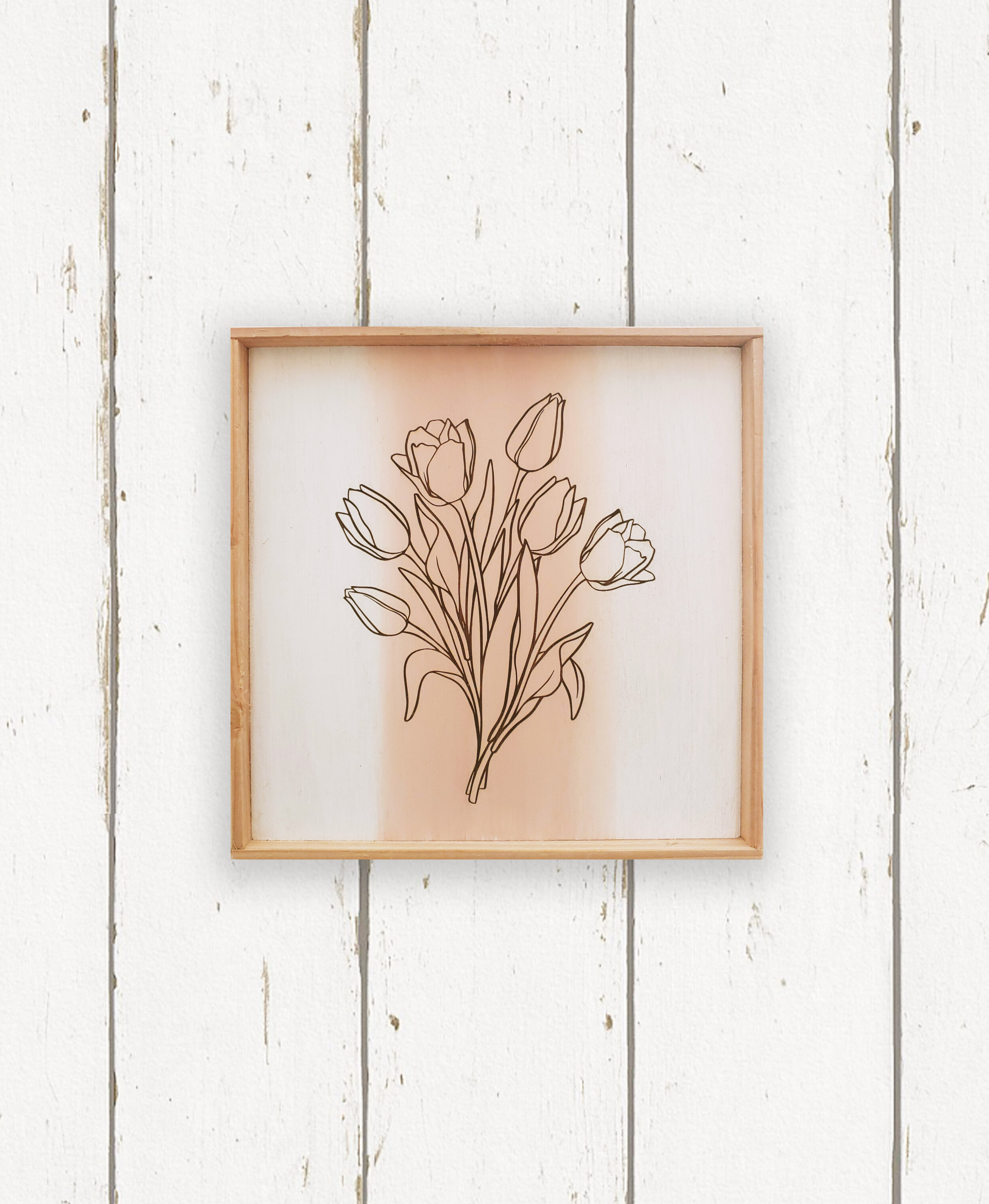 Wholesale + Bouquet of Tulips Hand Painted Sign (Quantity of 5)