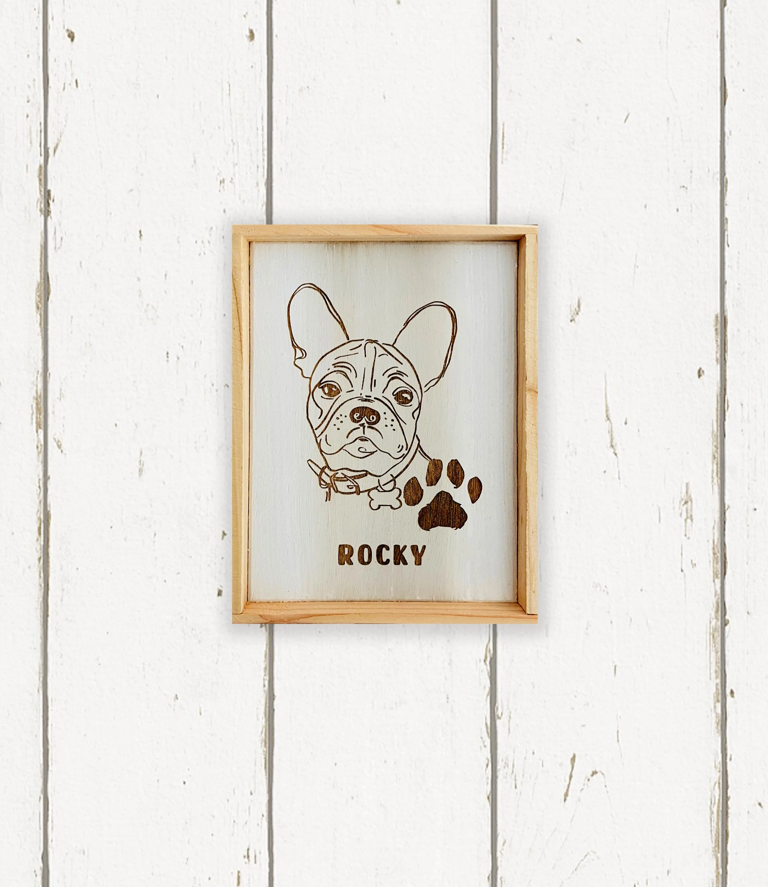 Custom Simple Pet Portrait - Hand Painted wood Sign