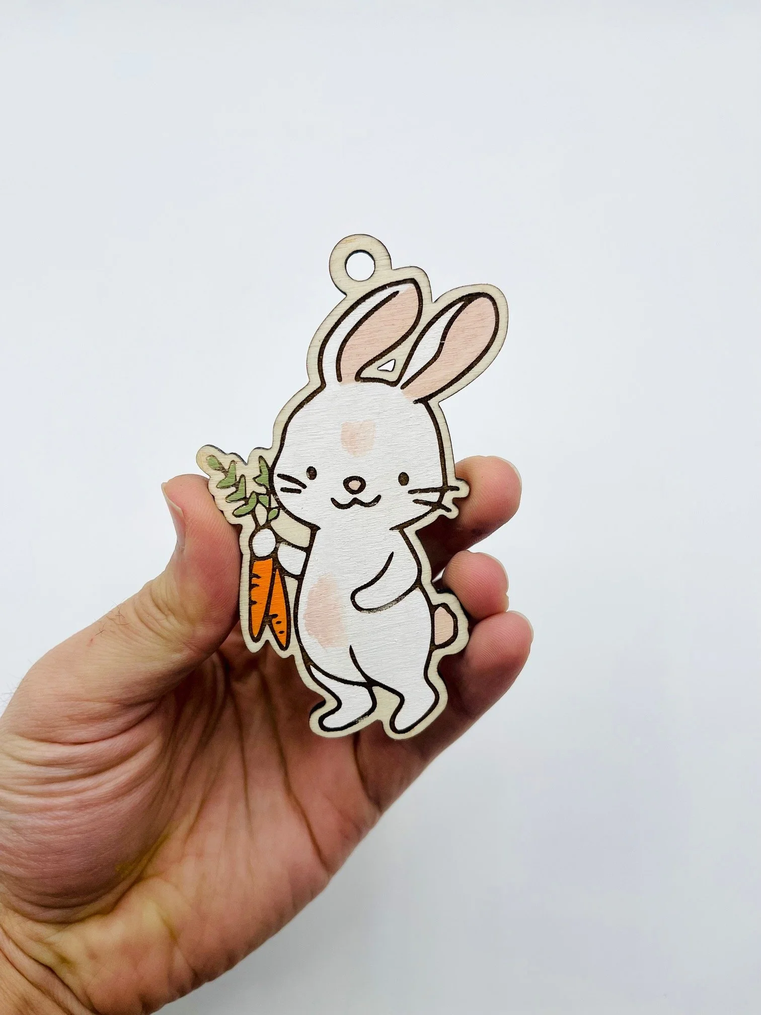 DIY Painting Kit - Mod Bunny Holding a Bouquet of Carrots