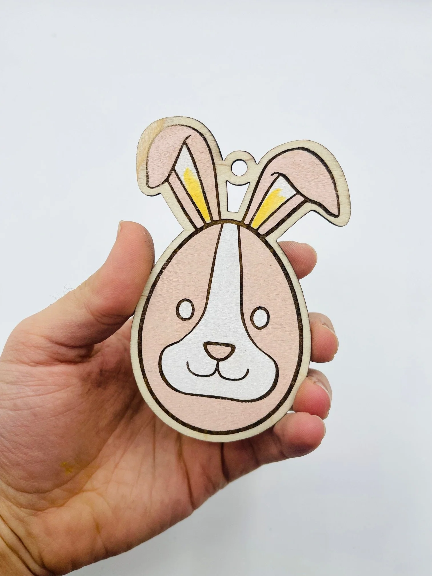 DIY Painting Kit - Pink Easter Egg Bunny