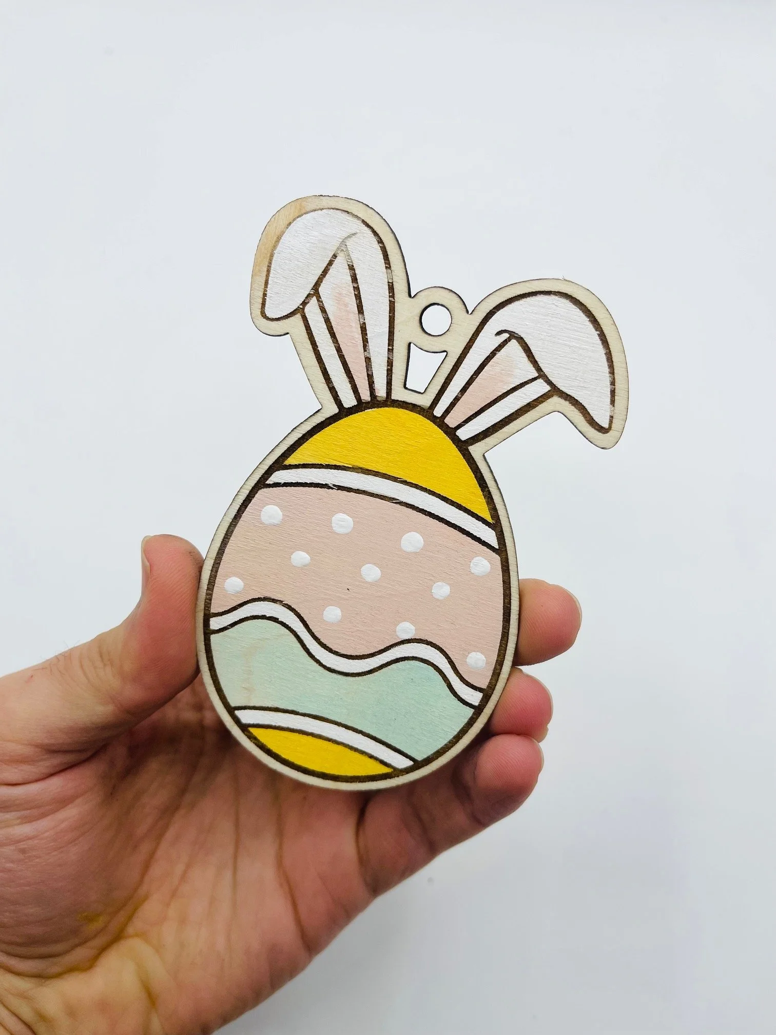 DIY Painting Kit - Easter Bunny Egg - Stripes