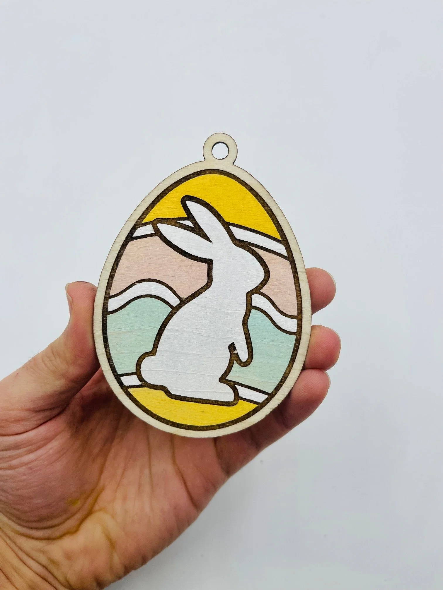 DIY Painting Kit - Easter Bunny Stripe Egg