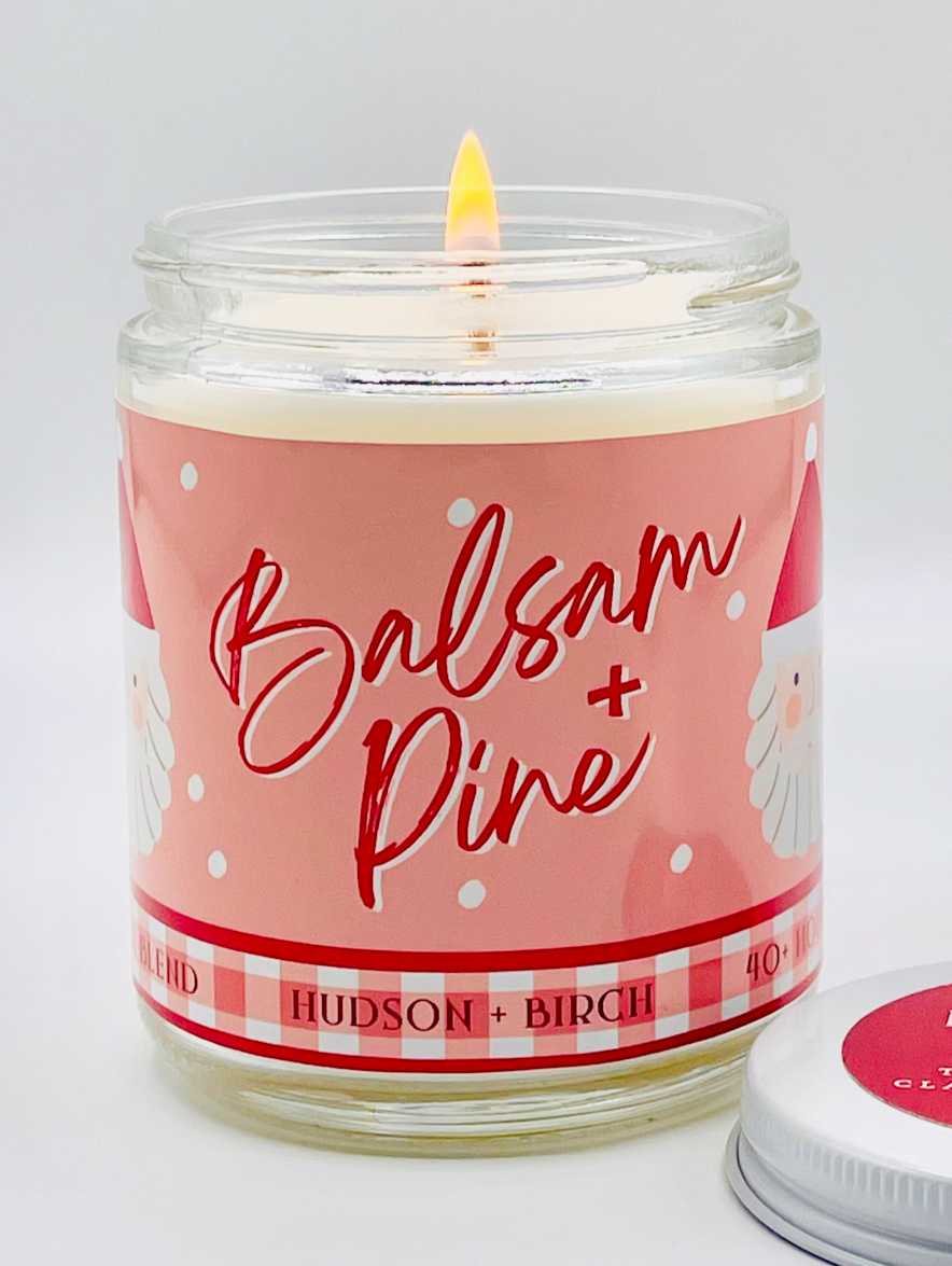 Balsam and Pine - Artisanal Hand Poured 8oz Glass Jar Candle