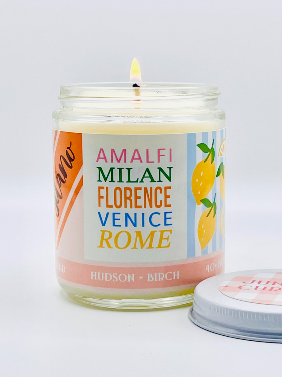 Juniper AND Currant - Artisanal Hand Poured 8oz Glass Jar Candle