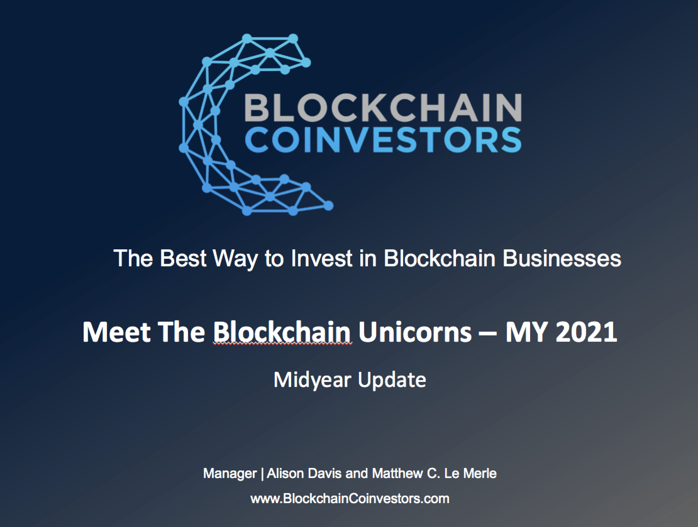 MEET THE BLOCKCHAIN UNICORNS