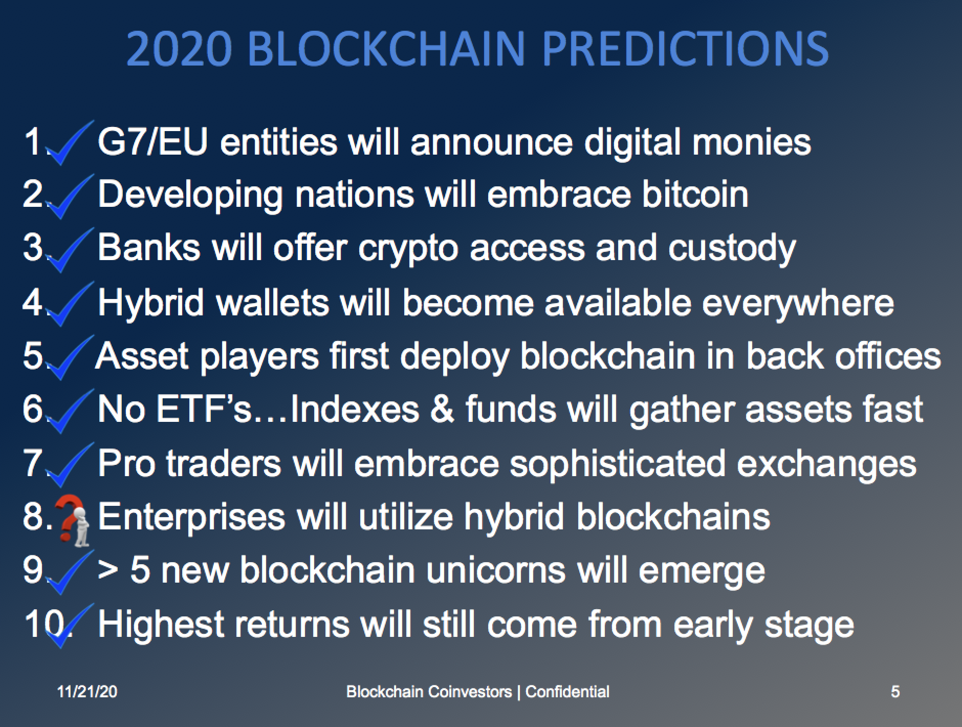 2020 BLOCKCHAIN PREDICTIONS