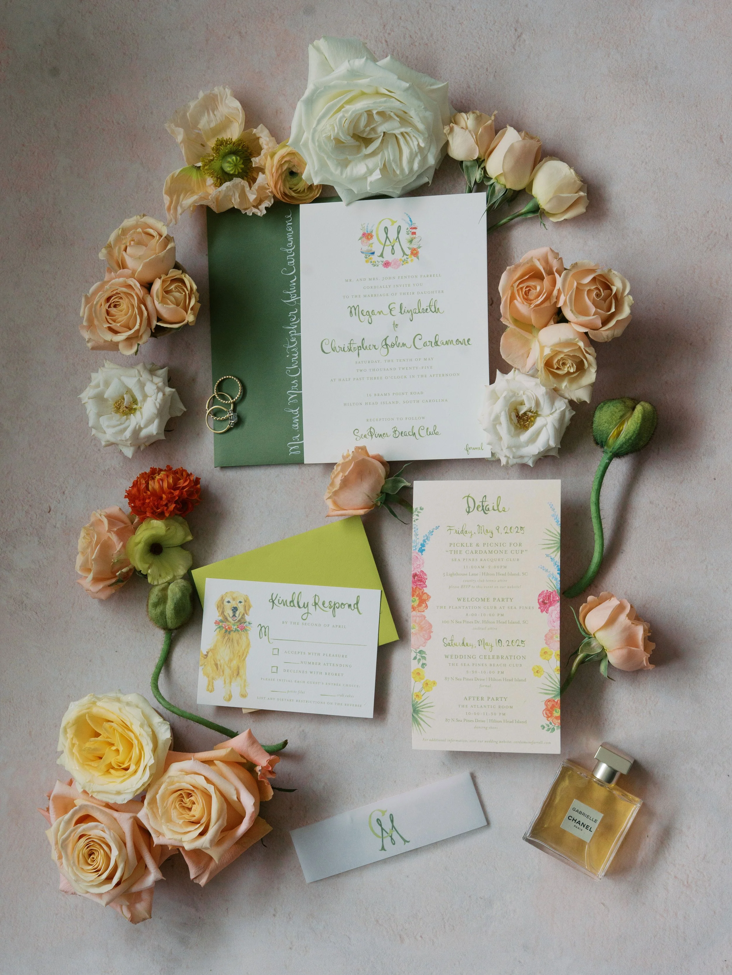 Hilton Head Island, SC Invitation Suite