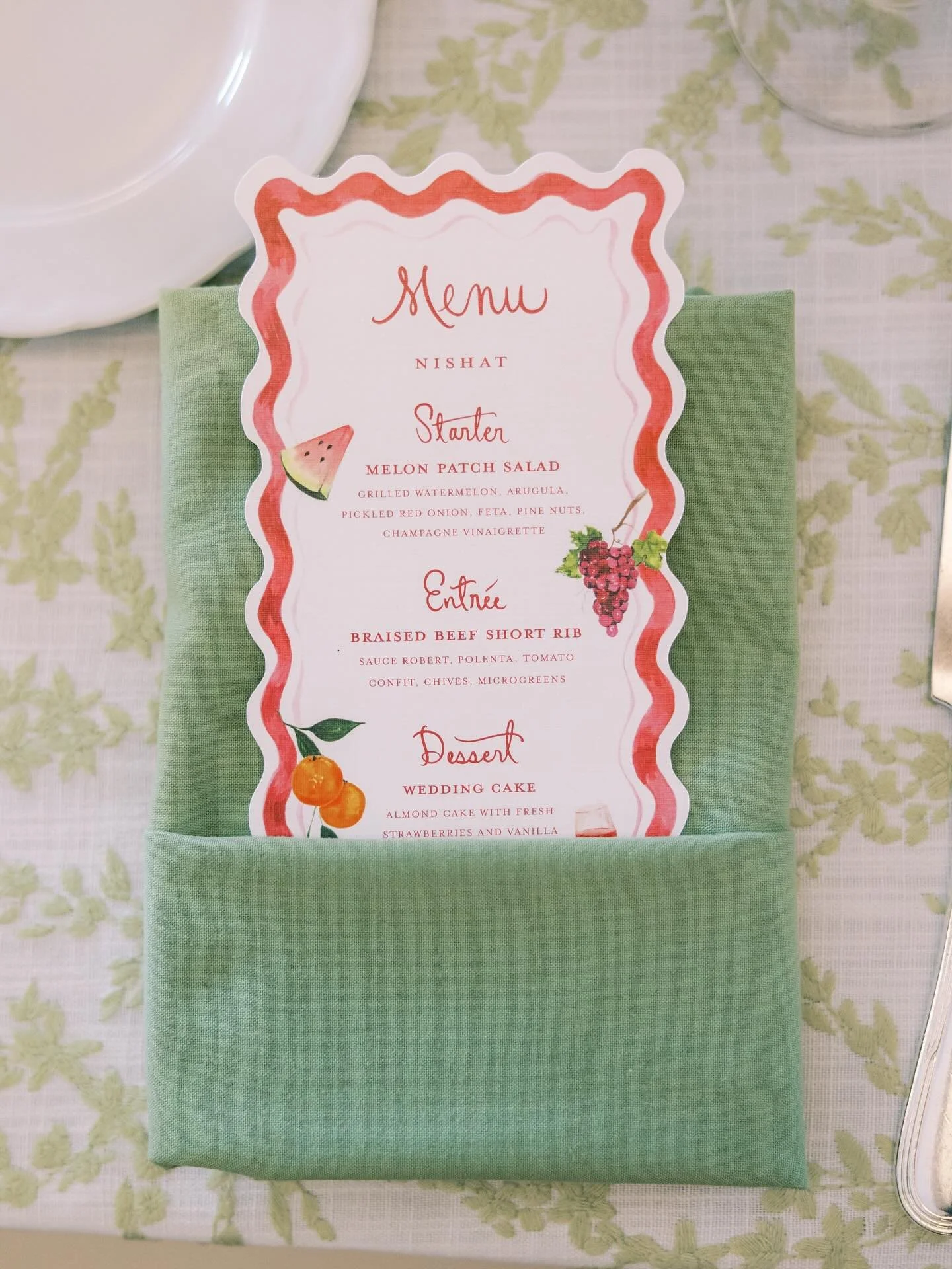 Cutie die cut menu moment hello!!!! 🍉🍊🍇