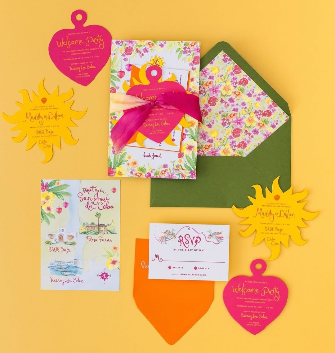 Bride: &ldquo;I want color.&rdquo; Us: &ldquo;Say no more!!!&rdquo; 💛🧡🩷❤️ fab collab with @mfcreativedesigns 👏🏼