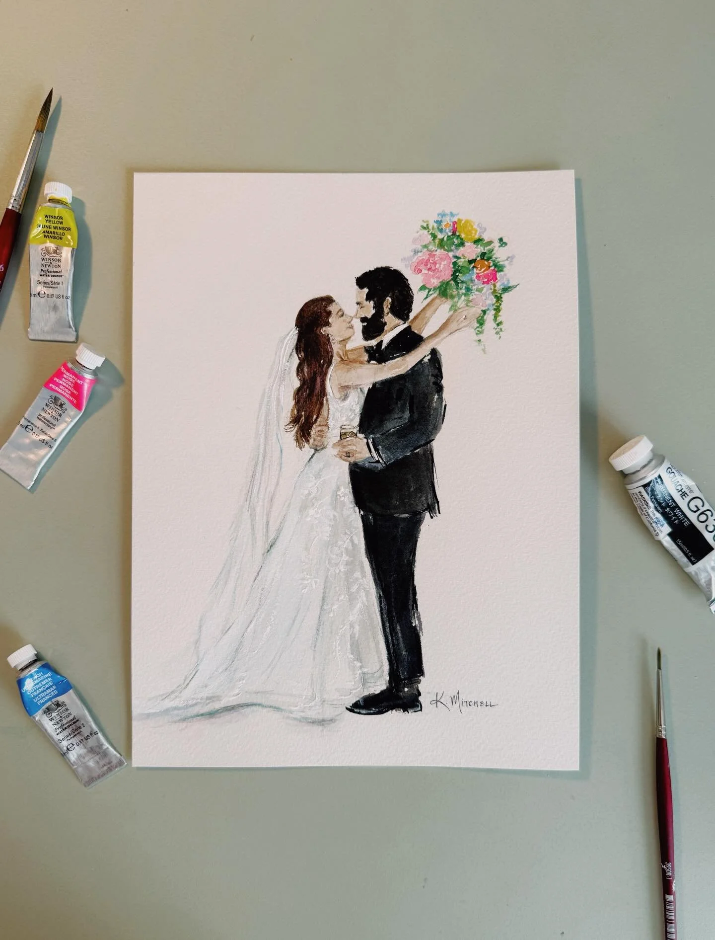 Wedding gift for A&amp;C, who spent their first Valentine&rsquo;s Day as a married couple today ❤️