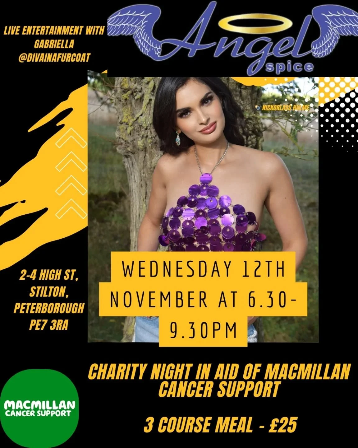 💚💜 Looking forward to this next week at @theangelspicestilton - amazing food &amp; cause! 💜💚