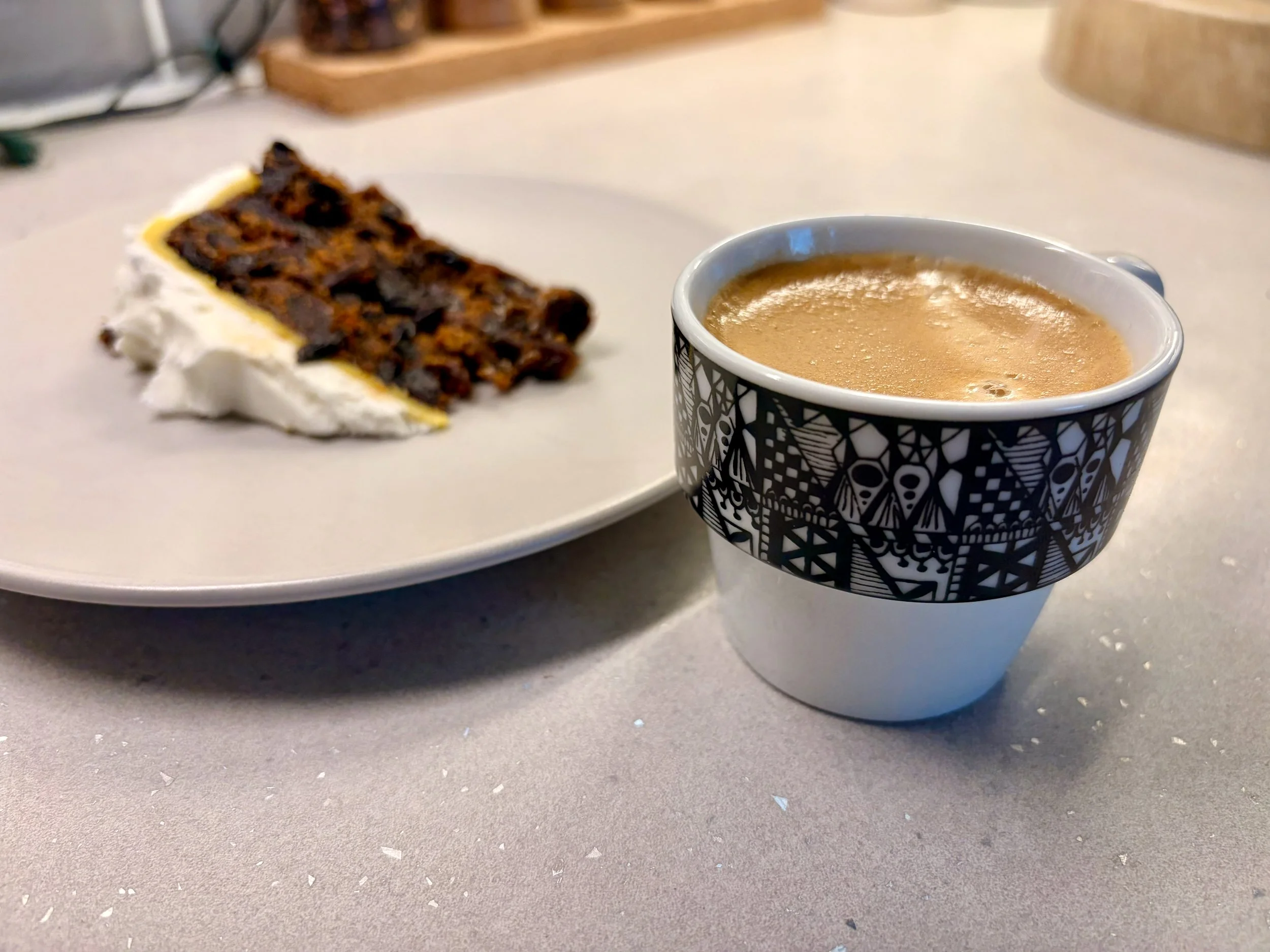 Coffee and Christmas cake