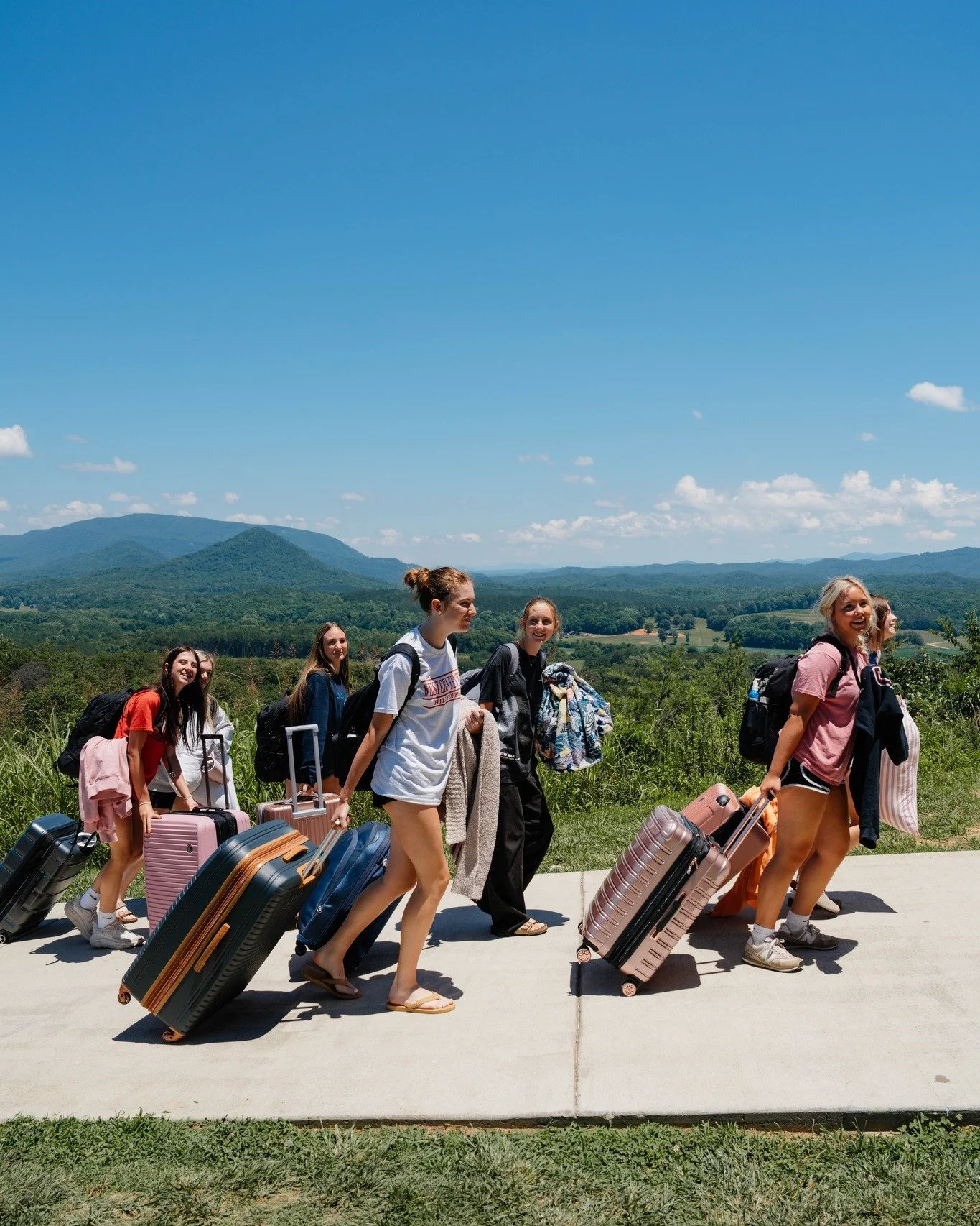 Arrival day at Ocoee Ridge Camp means waving staff, overpacked suitcases, and campers who can&rsquo;t wait to jump out of the car/bus. Who else is counting down to the next one? #TBT to arrival day.