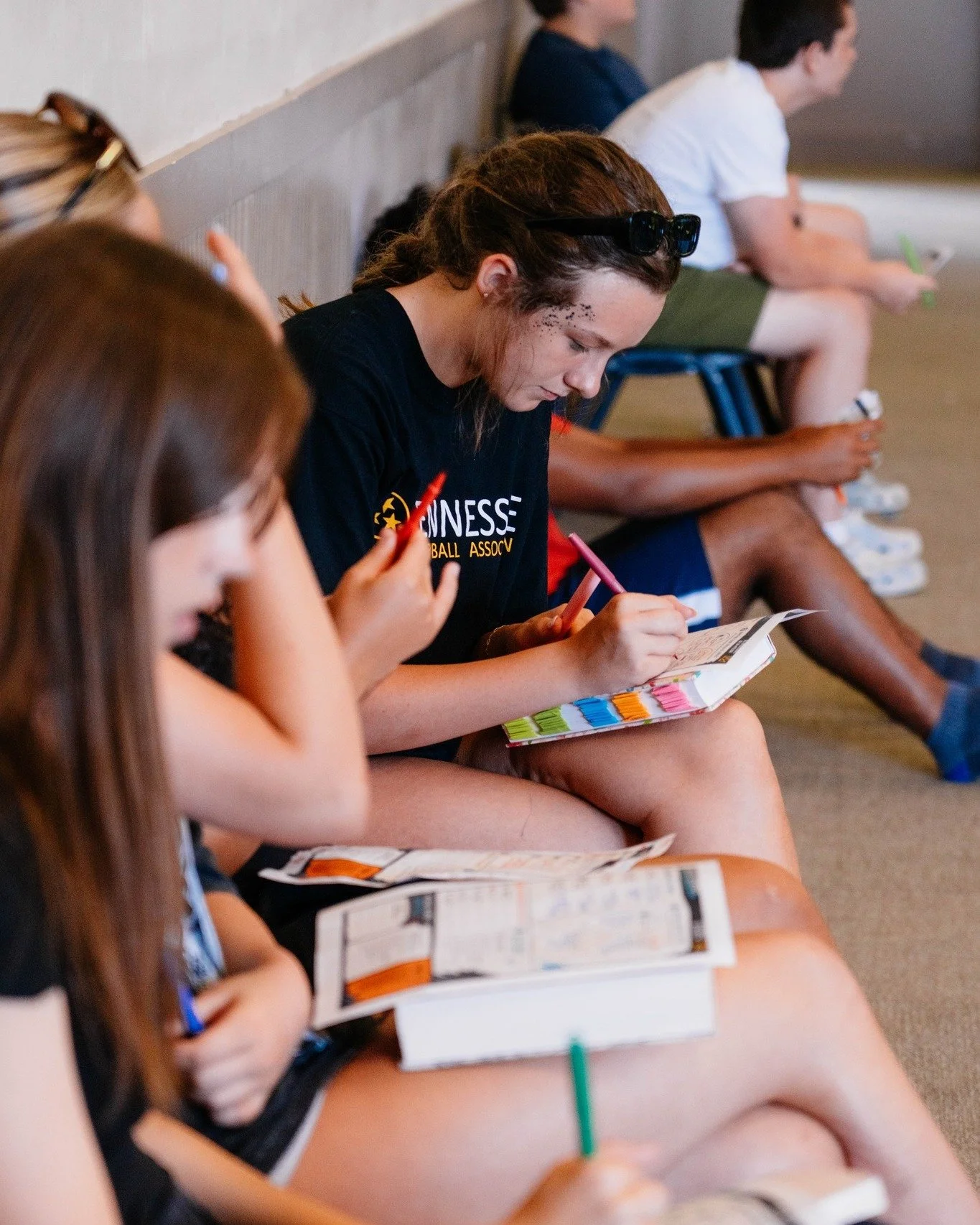 Breakout sessions don't have to happen in a hallway. 

Our meeting hall is built for smaller group work &mdash; Bible studies, staff huddles, workshops, and everything in between.
