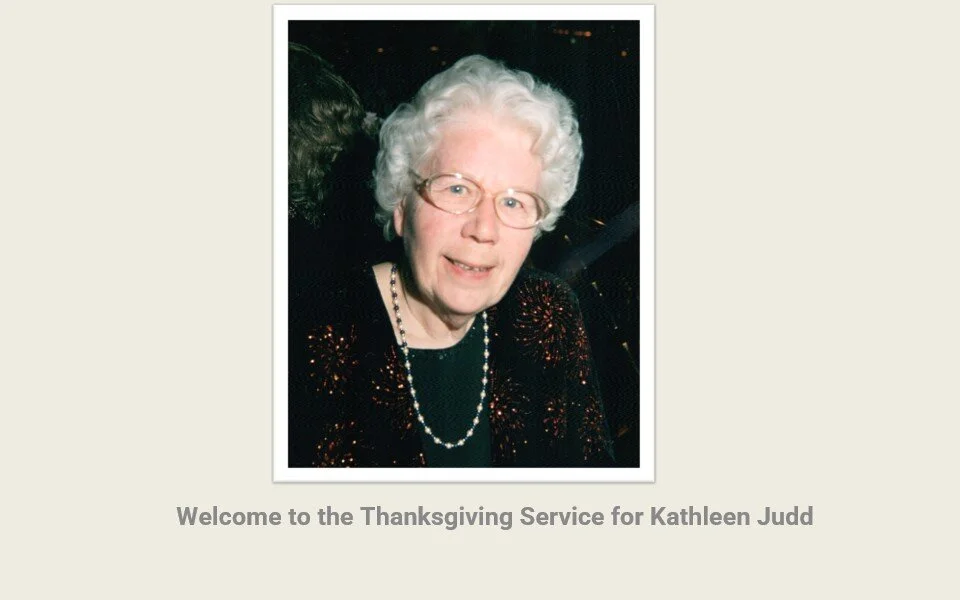 The Thanksgiving Service for Kathleen Judd - 23/09/2021
