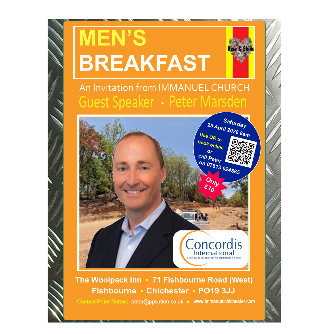Men's Prayer Breakfast - Saturday 25th April at 8.00am - Speaker Peter Marsden
