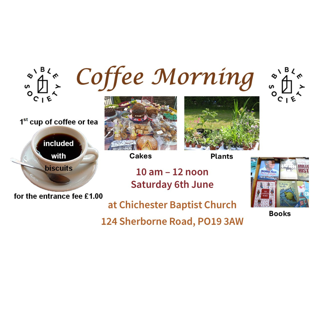 Bible Society Coffee Morning - Saturday 6th June
