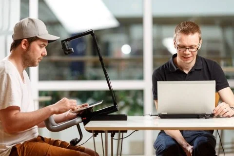 The Tobii X2-60’s mobile stand set-up (or is it a torture device?) falls to recognize all the complexities of navigating a real-world environment