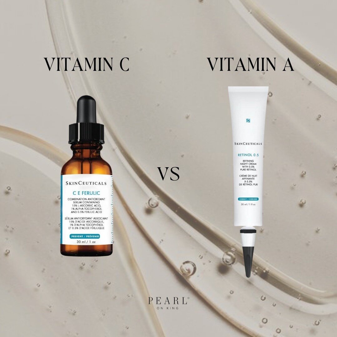 Vitamin A or vitamin C? 👀 

Our answer is BOTH!

SWIPE 👉🏽 to learn more about the functions &amp; benefits of each vitamin.

Vitamin A (also known as retinol) ✨ 
Both the upper and lower layers of skin need vitamin A. It prevents sun damage by int