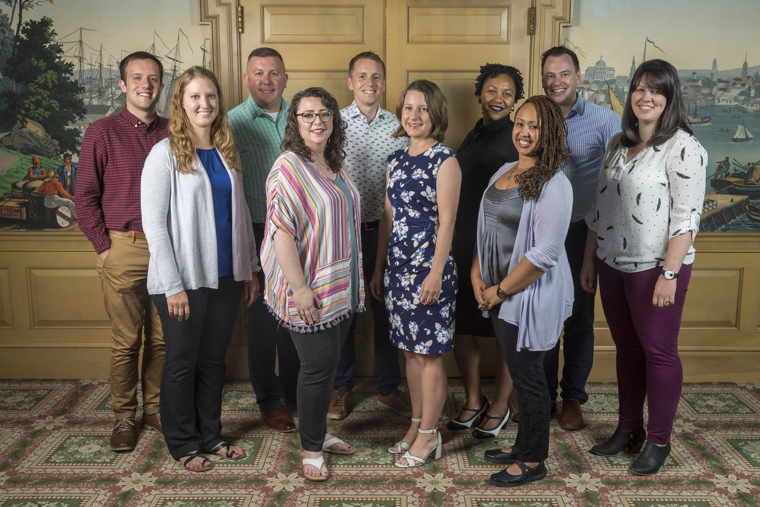 Front (l to r): Megan Patel, Angela Mazzolini, Karen Serna, Morgan McMillan; Back (l to r): Spencer Bowman, Nate Peterson, Phil Schuman, Janessa Siegel, Bryan Ashton, Andrea Pellegrini; Not pictured: Jimena Huaco, Claudia Villicaña