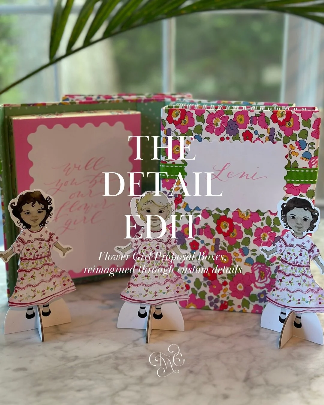 For our littlest attendants. Proposal boxes layered with Liberty London fabric, watercolor accents, and paper dolls painted to match their dresses. 

Which detail would you add to your own proposal boxes?

Calligraphy: @nobhilljane