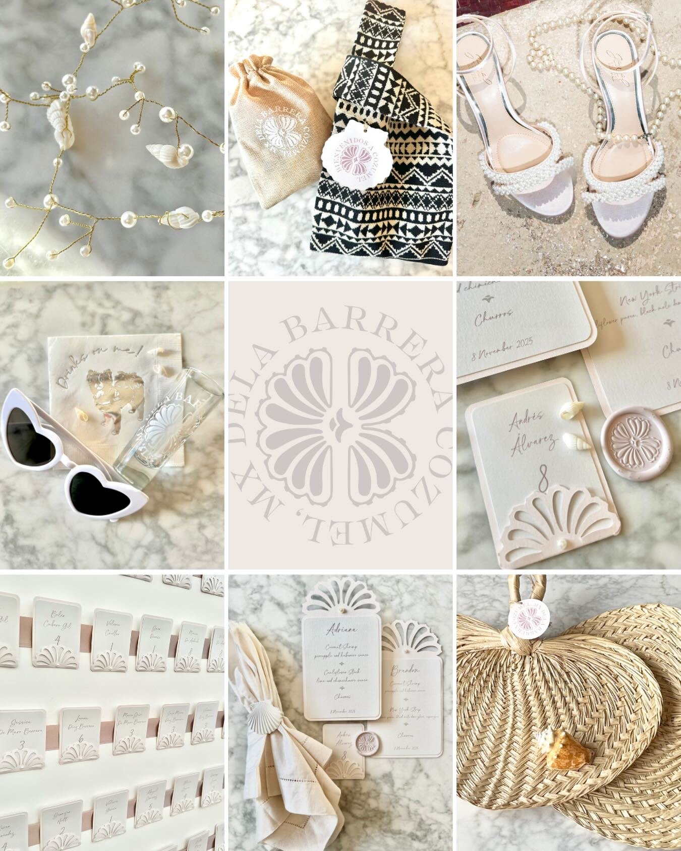 @tianastute and I loved playing with the monogram design here, incorporating the initials of the couple&rsquo;s last name, &ldquo;DB&rdquo;, into a shell inspired motif that was woven throughout the decor design.

Graphic Design: @tianastute
Wax Stam