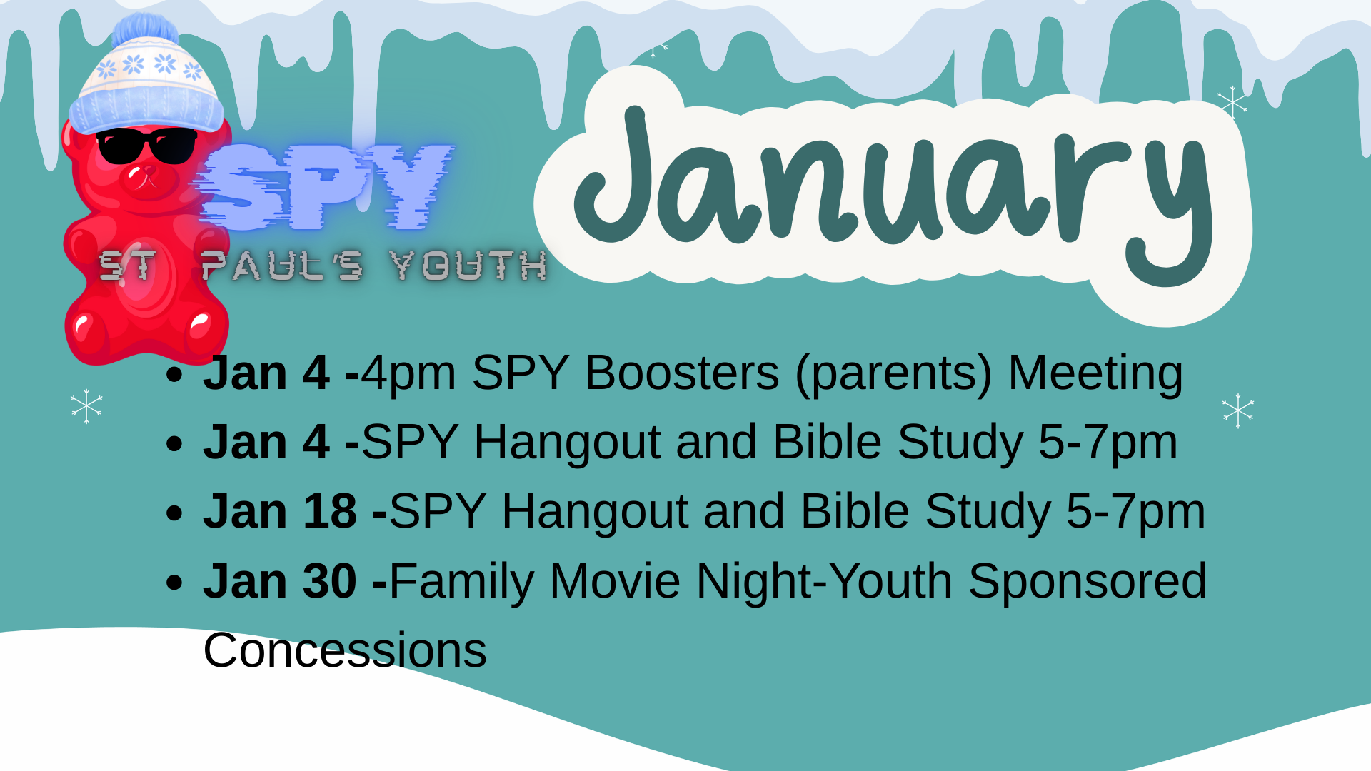 SPY Events for January